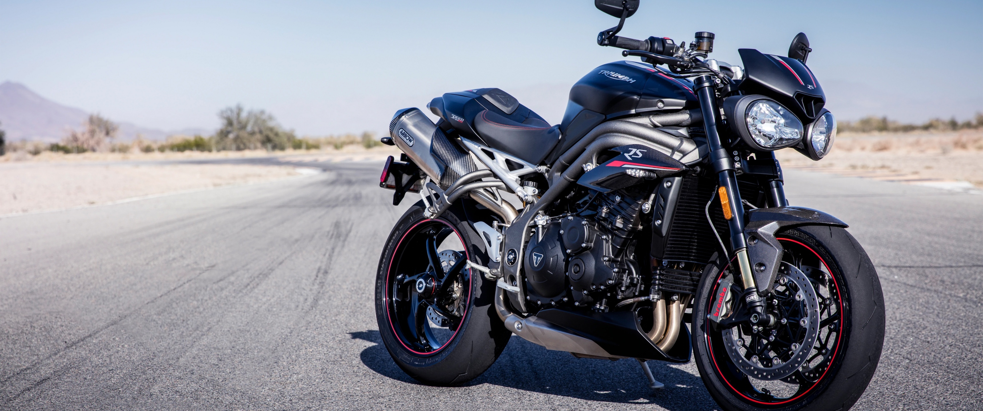 Triumph Street Triple RS, Speed triple rs wallpaper, 3440x1440 Dual Screen Desktop