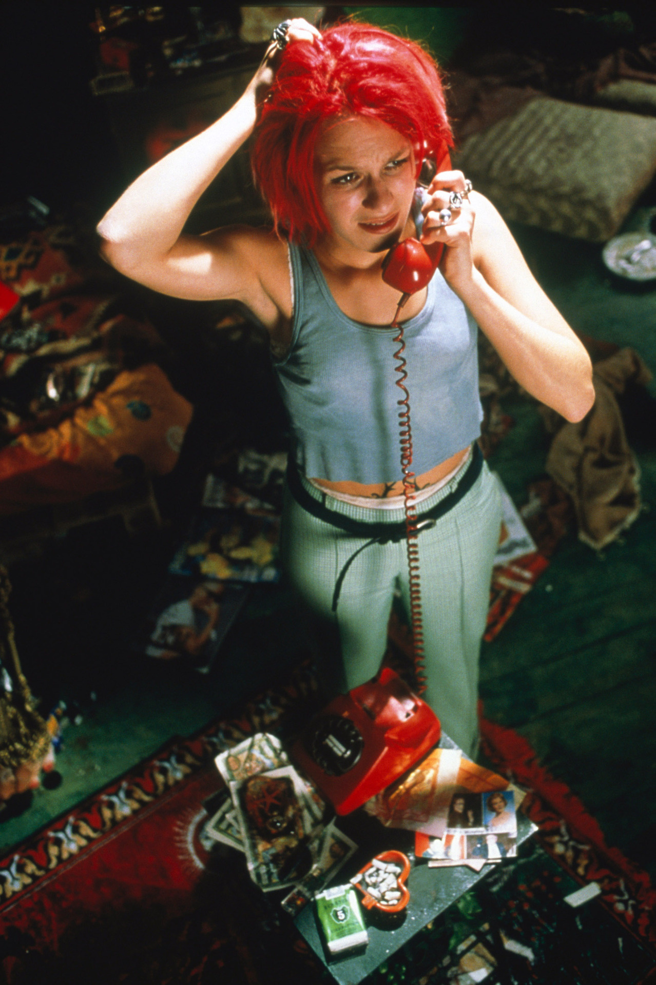 Run Lola Run, High stakes chase, Fate intertwined, Three alternate realities, 1280x1920 HD Phone