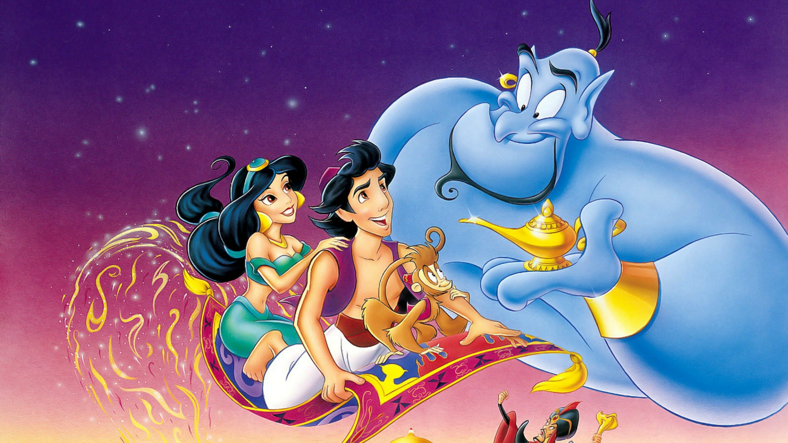 Aladdin lamp cartoon, Princess Jasmine, Backdrop, Party photography, 2690x1520 HD Desktop