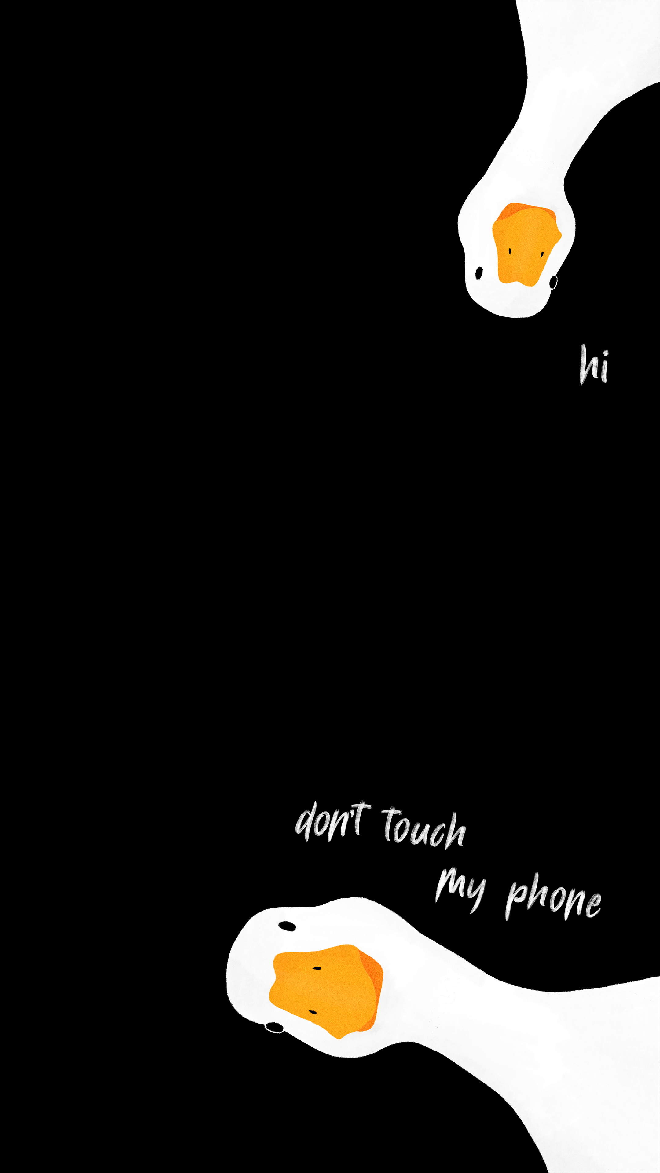 Ducks, Don't Touch My Phone Wallpaper, 2160x3840 4K Phone