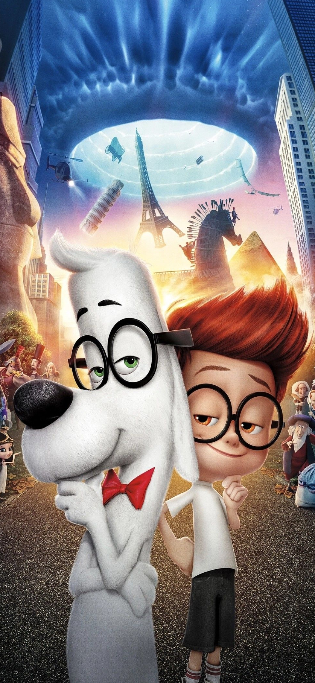 Mr. Peabody and Sherman, Disney Wallpaper, 1080x2340 HD Phone