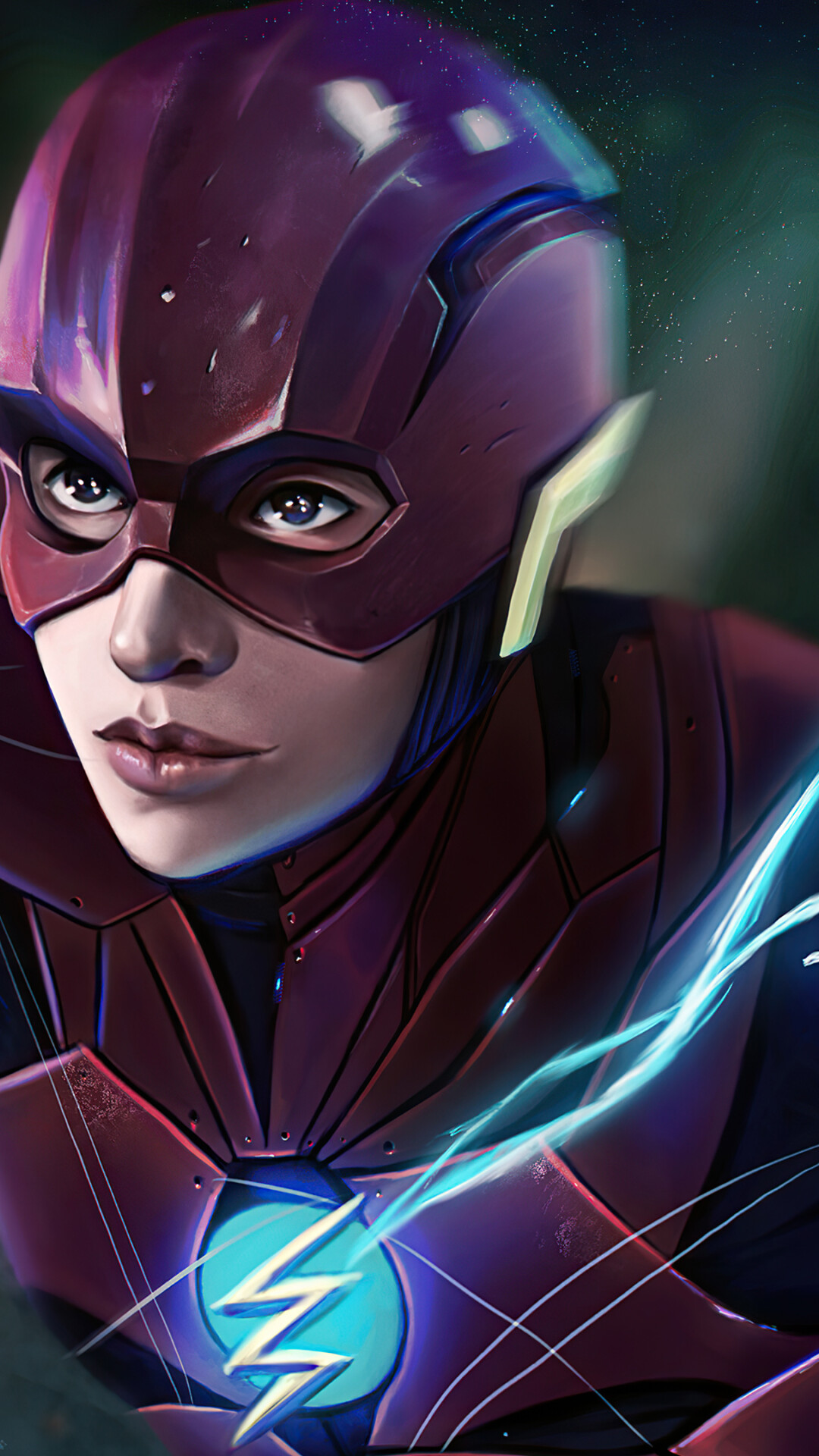Flash Justice League, DC Comics, Barry Allen, Zack Snyder's, Heroic pose, 1080x1920 Full HD Phone