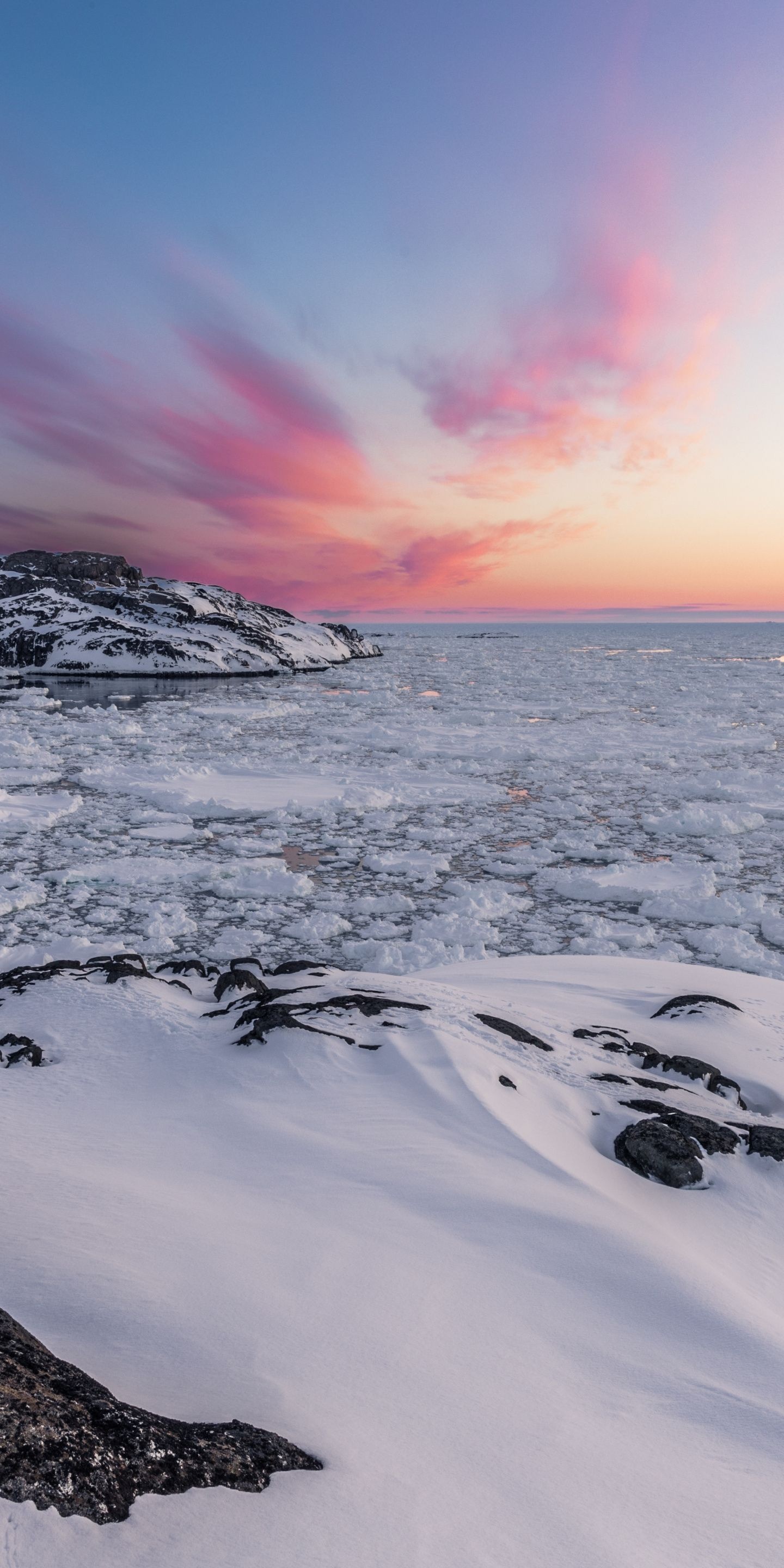 Greenland, Travels, Qinngorput Nuuk, Winter, 1440x2880 HD Phone