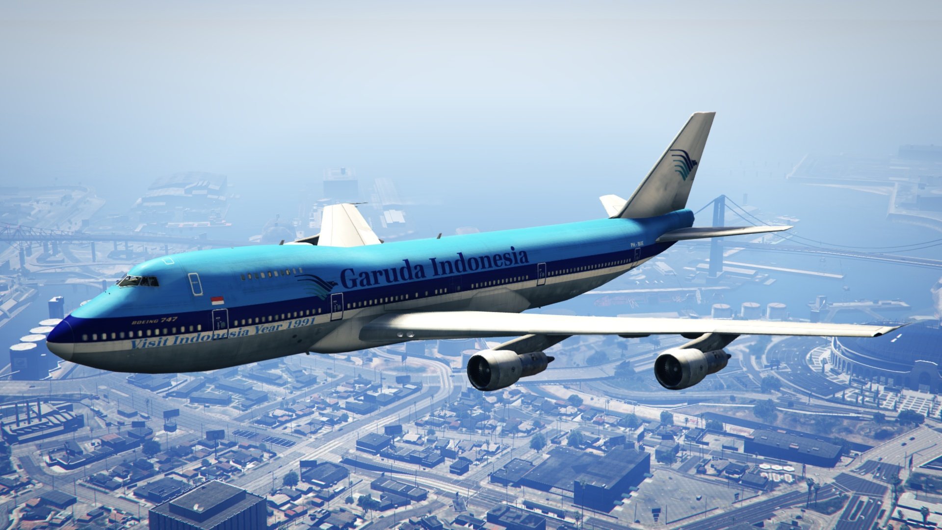 Garuda Indonesia, KLM livery, Aviation alliance, Dutch airline, 1920x1080 Full HD Desktop