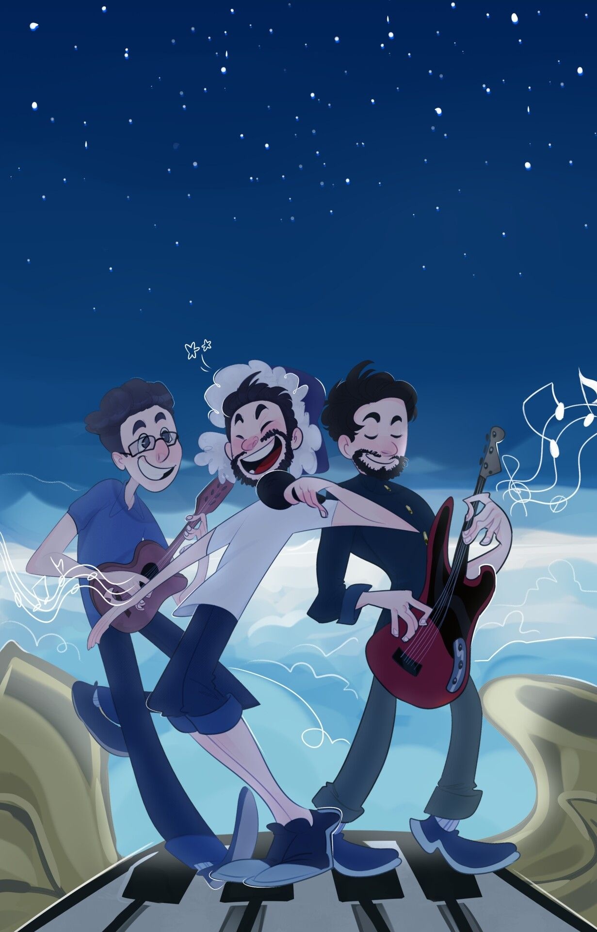 AJR meets anime, Artistic masterpiece, Childlike wonder, Musical inspiration, 1240x1920 HD Phone