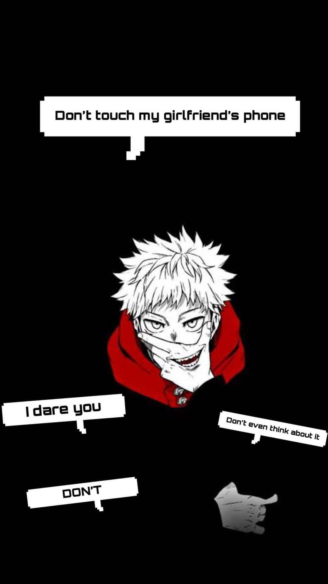 Jujutsu Kaisen, Don't Touch My Phone Wallpaper, 1080x1920 Full HD Phone