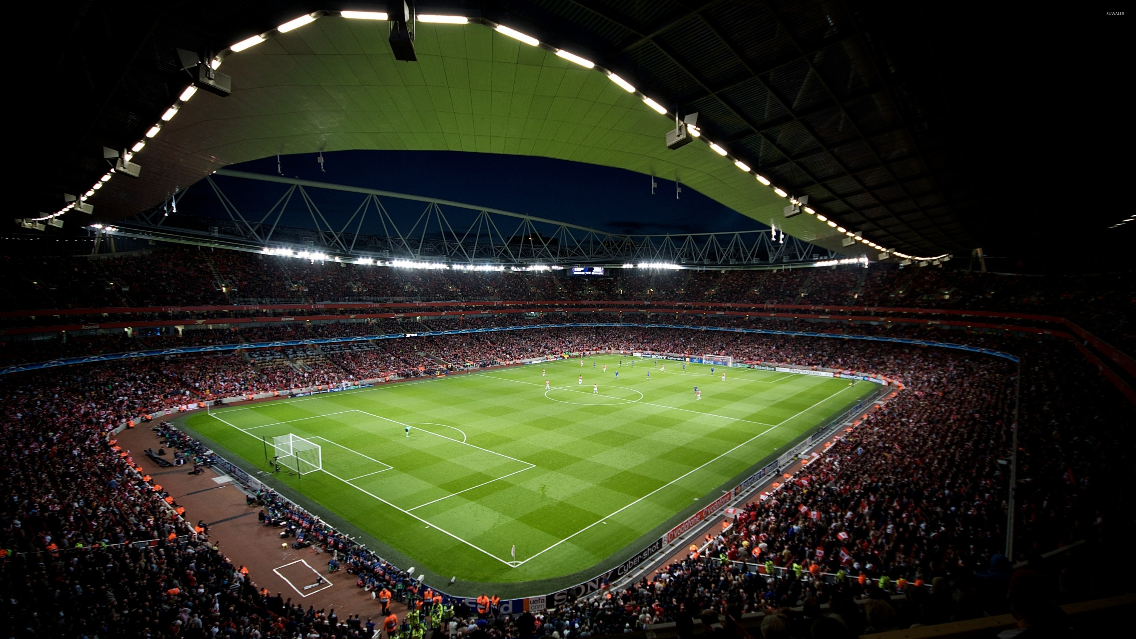 Emirates Stadium, Football Field Wallpaper, 3840x2160 4K Desktop