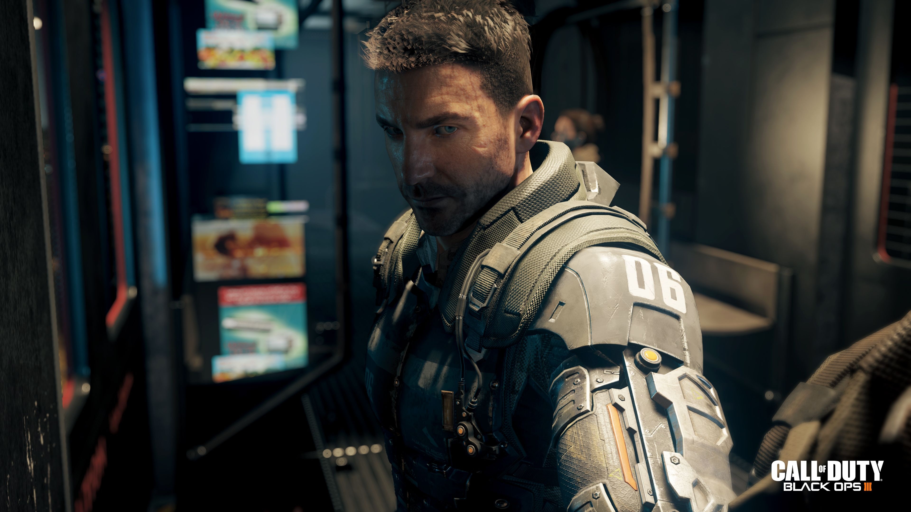 Commander John Taylor, Cybernetic tactical armor, Call of Duty: Black Ops III logo, 4K Desktop wallpaper