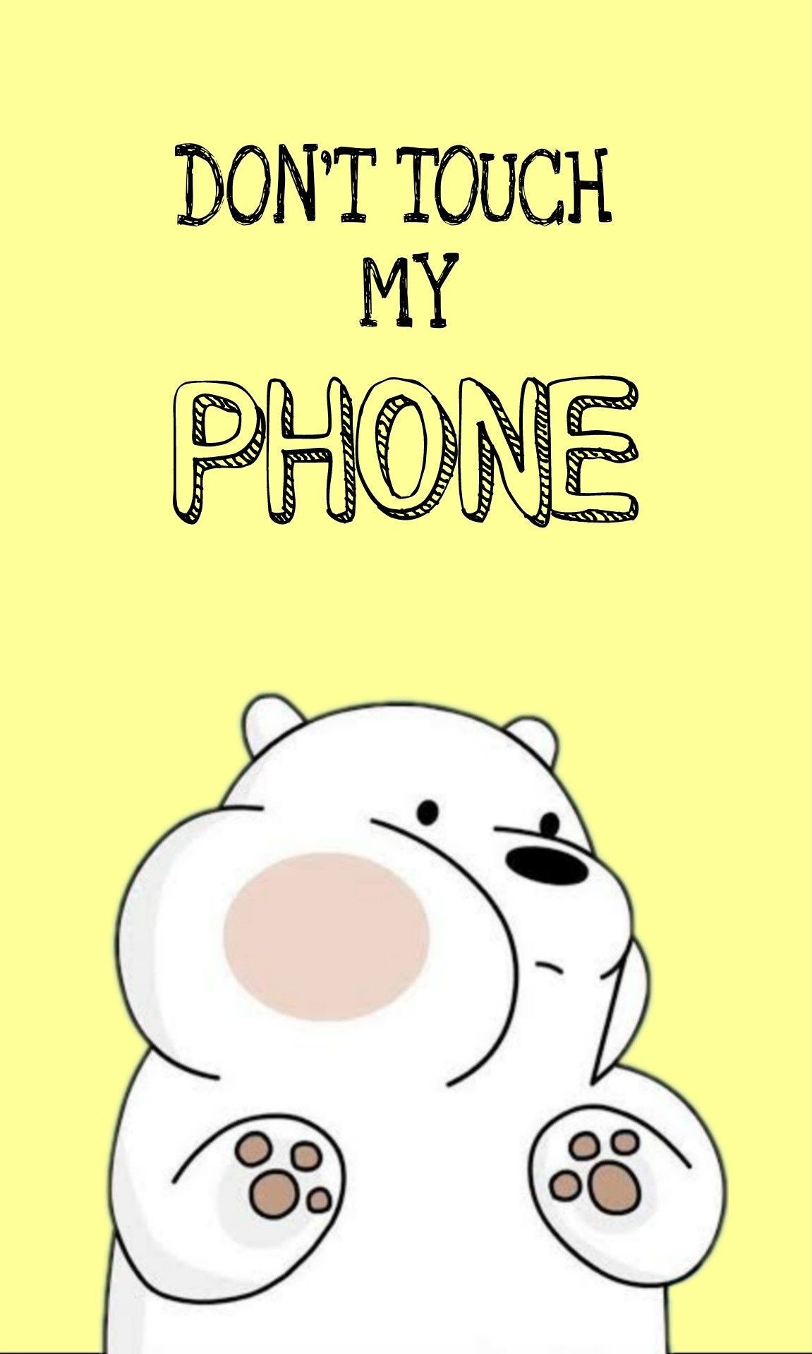 Ice Bear, Don't Touch My Phone Wallpaper, 1160x1920 HD Phone