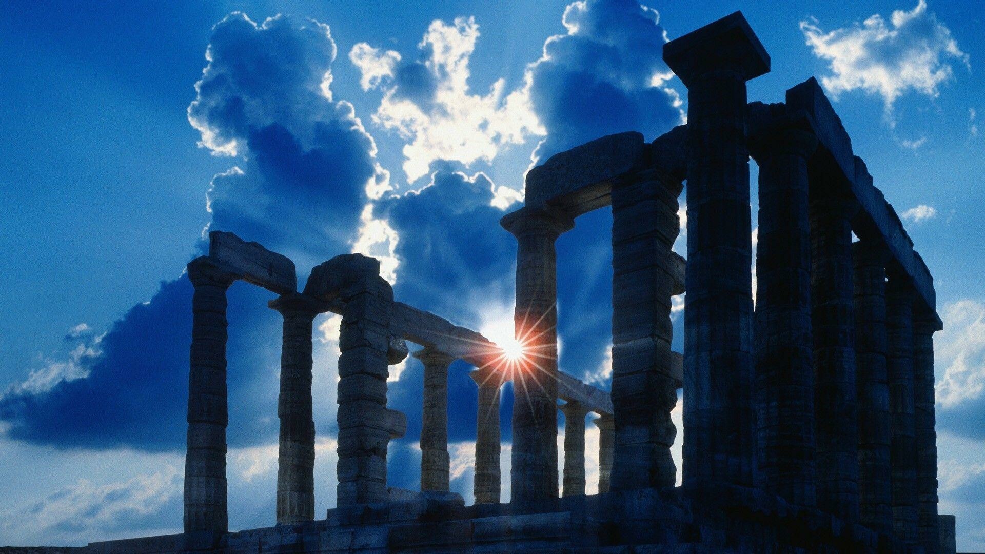 Temple of Poseidon, Greece Wallpaper, 1920x1080 Full HD Desktop