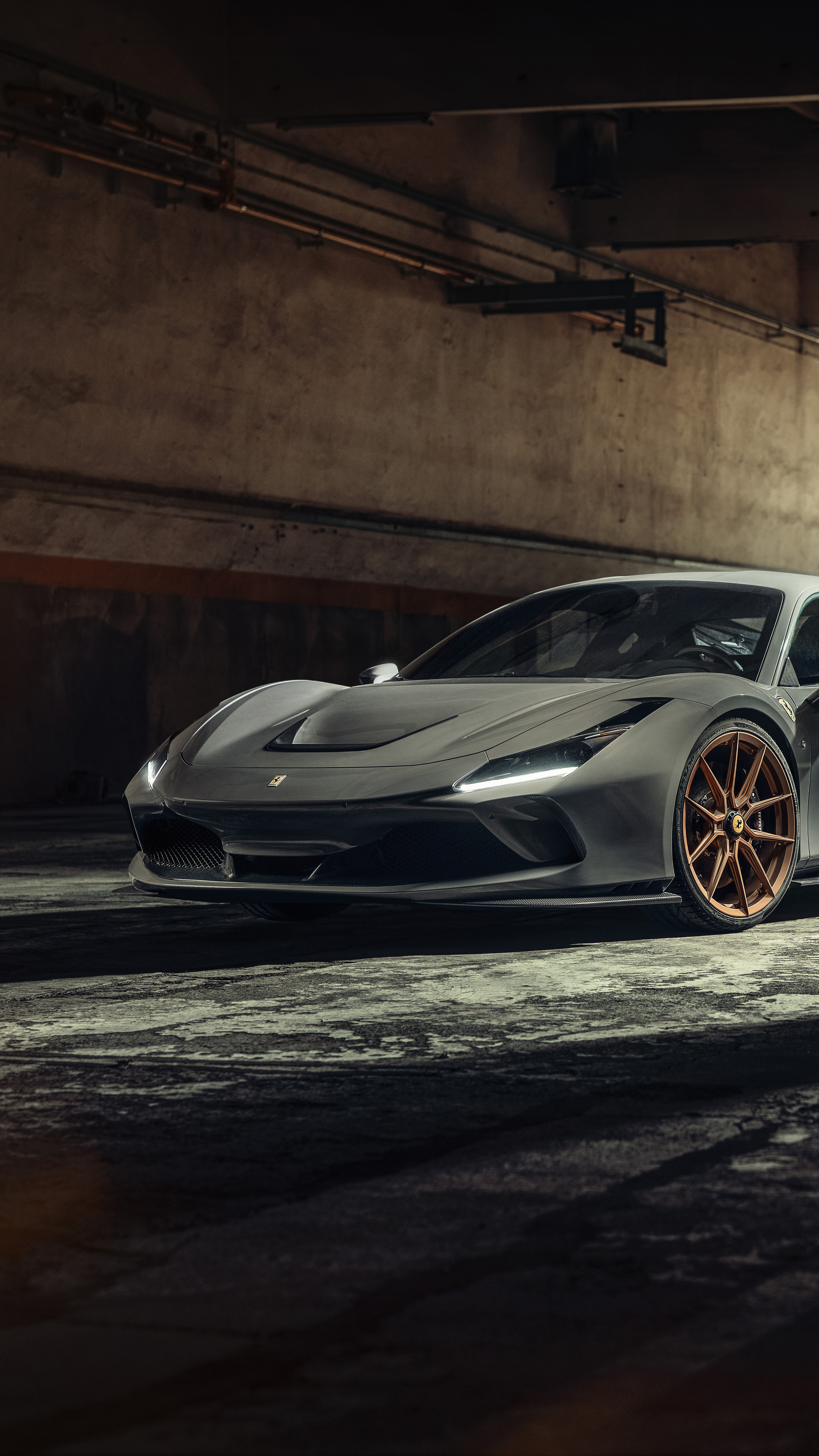 Ferrari F8, Novitec modifications, Side profile, Xperia wallpapers, 2160x3840 4K Phone