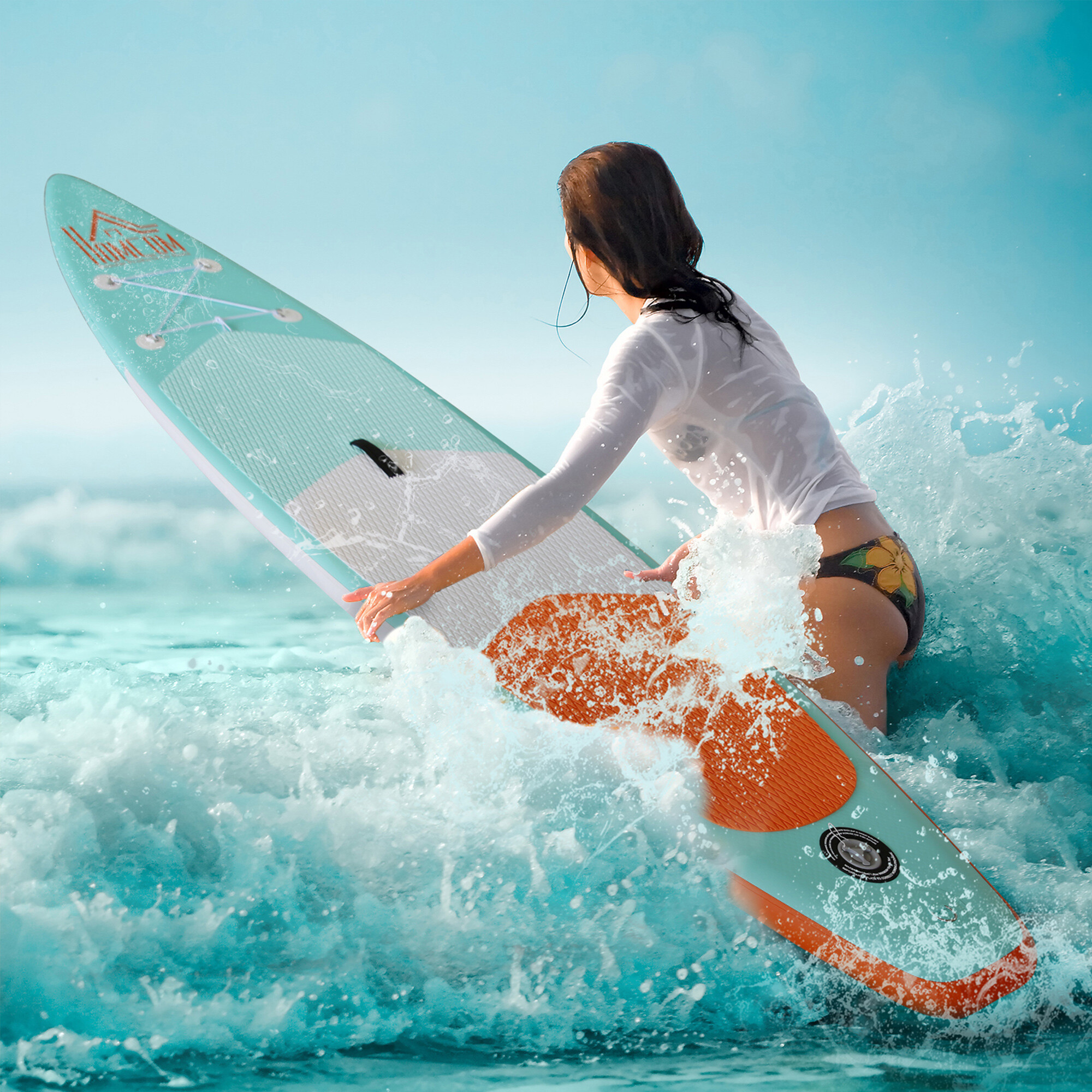 Homcom paddle board, Girl Surfing Wallpaper, 2000x2000 HD Phone