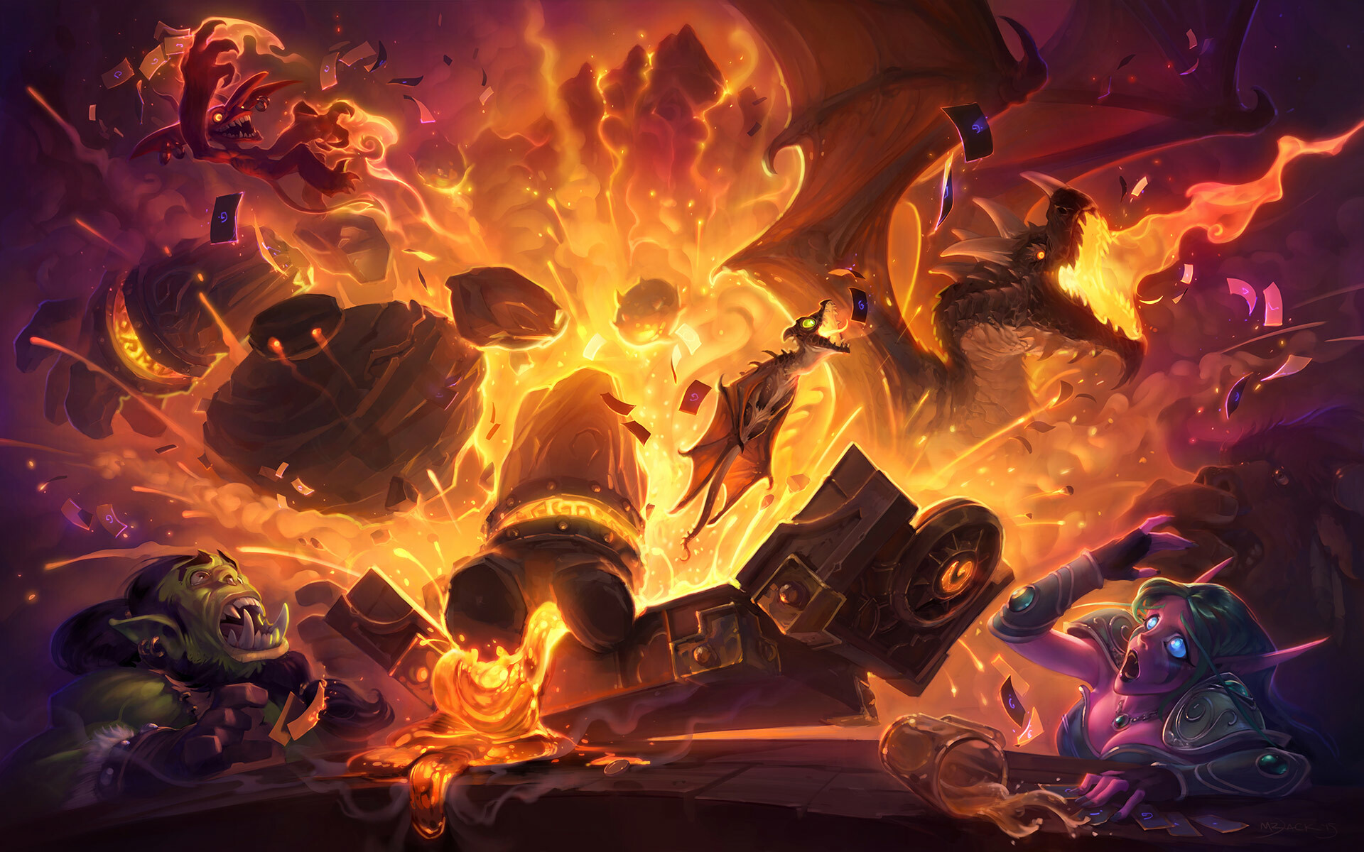 Blackrock Mountain adventure, Legendary dragons, Top deck strategies, Hearthstone masterminds, 1920x1200 HD Desktop