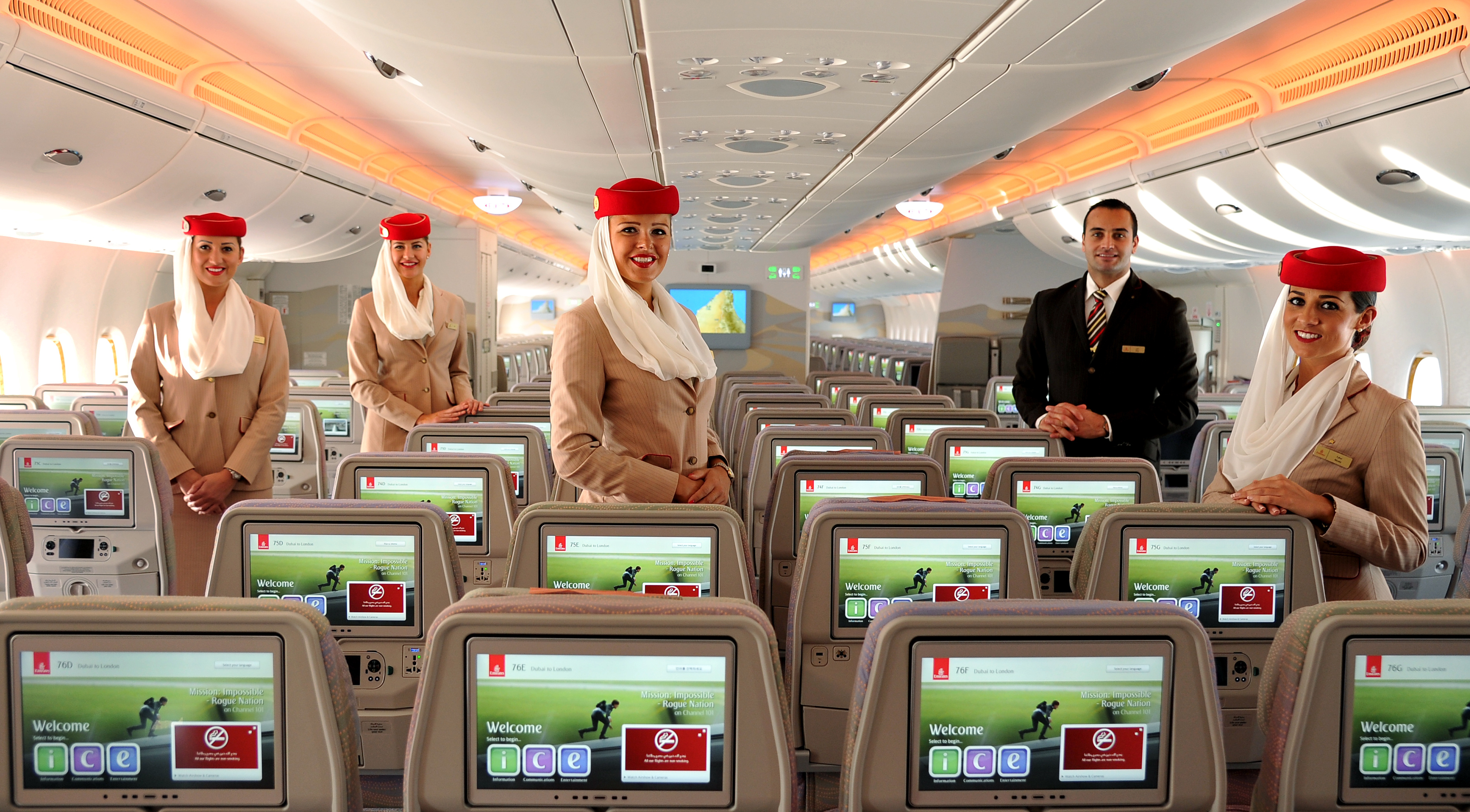 Flight attendants, Emirates Airline Wallpaper, 3770x2090 HD Desktop