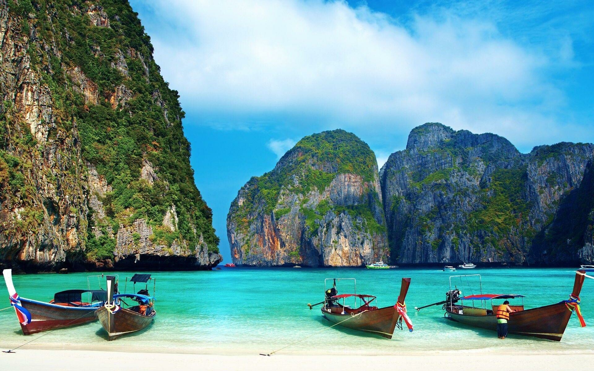 Phi Phi Islands, Thailand, Tropical paradise, 1920x1200 HD Desktop