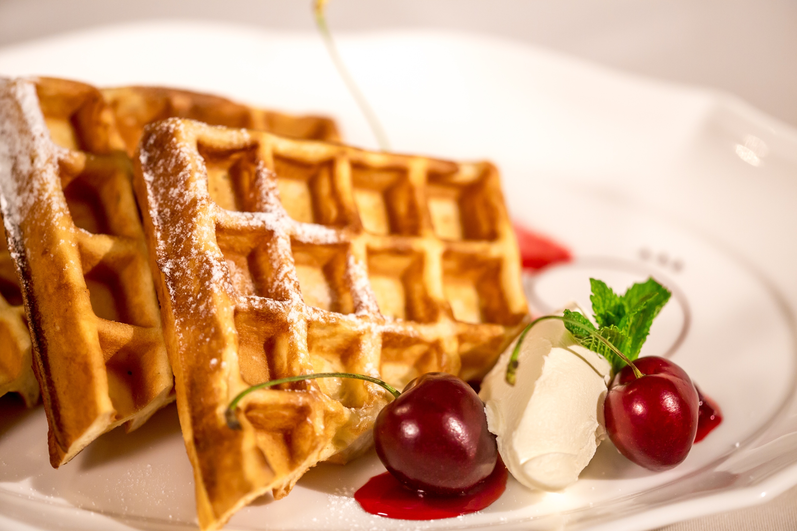 HD waffle wallpaper, Mouthwatering visuals, Crave-worthy treat, Breakfast happiness, 3240x2160 HD Desktop