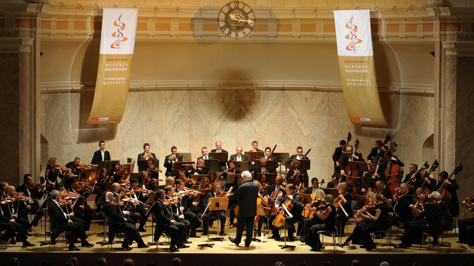 Orchestra wallpapers, Symphony ensemble, Musical spectacle, Harmonious collaboration, 1920x1080 Full HD Desktop