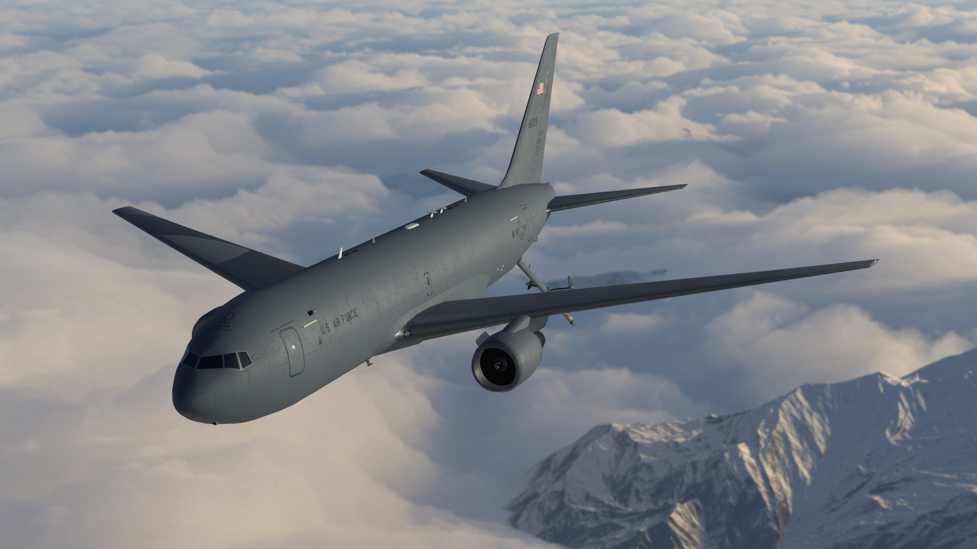 KC-46 Extender, Low Poly KC-46, 1920x1080 Full HD Desktop