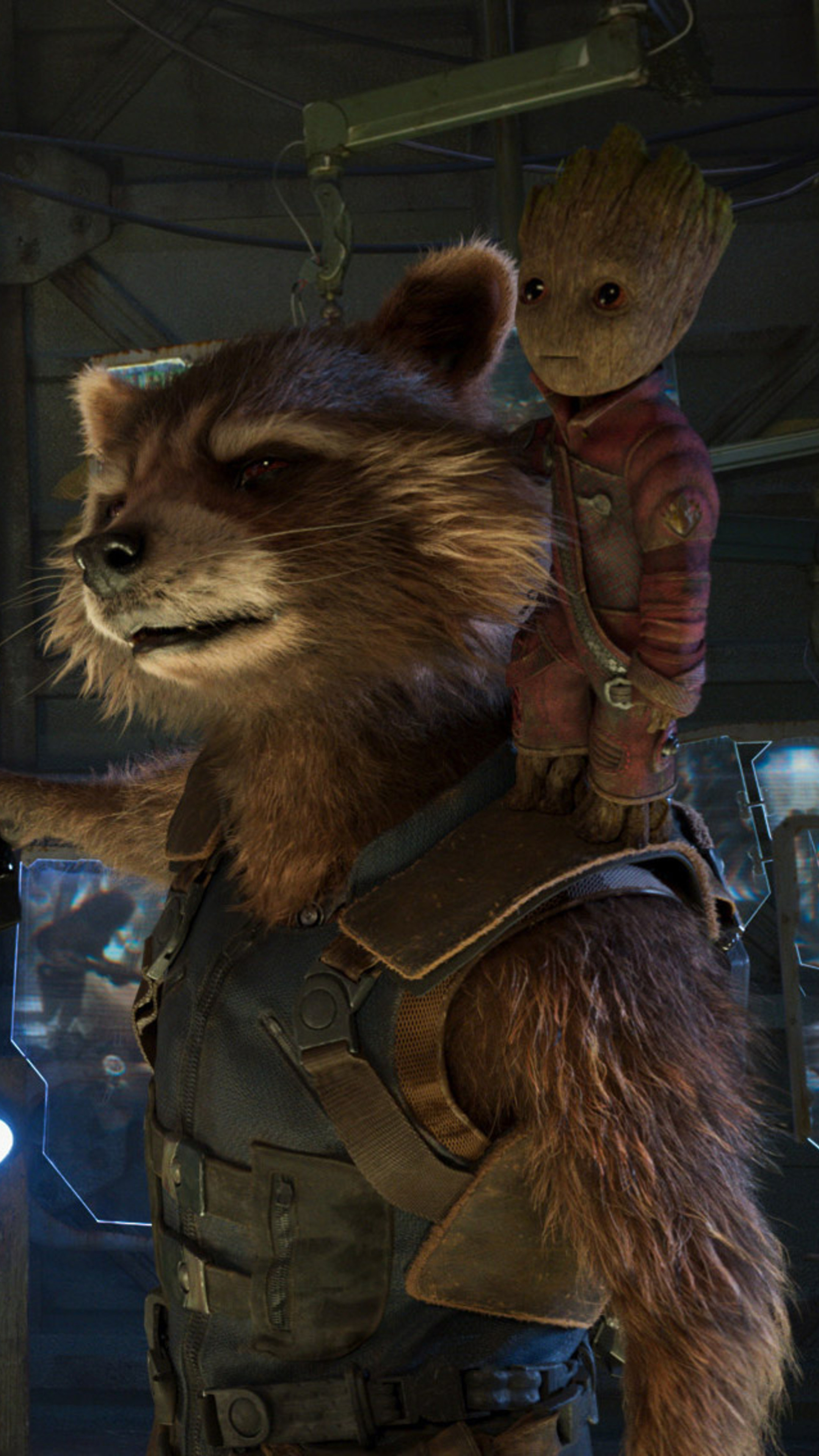 Baby Groot, Rocket Raccoon, Sony Xperia, HD wallpapers, 2160x3840 4K Phone