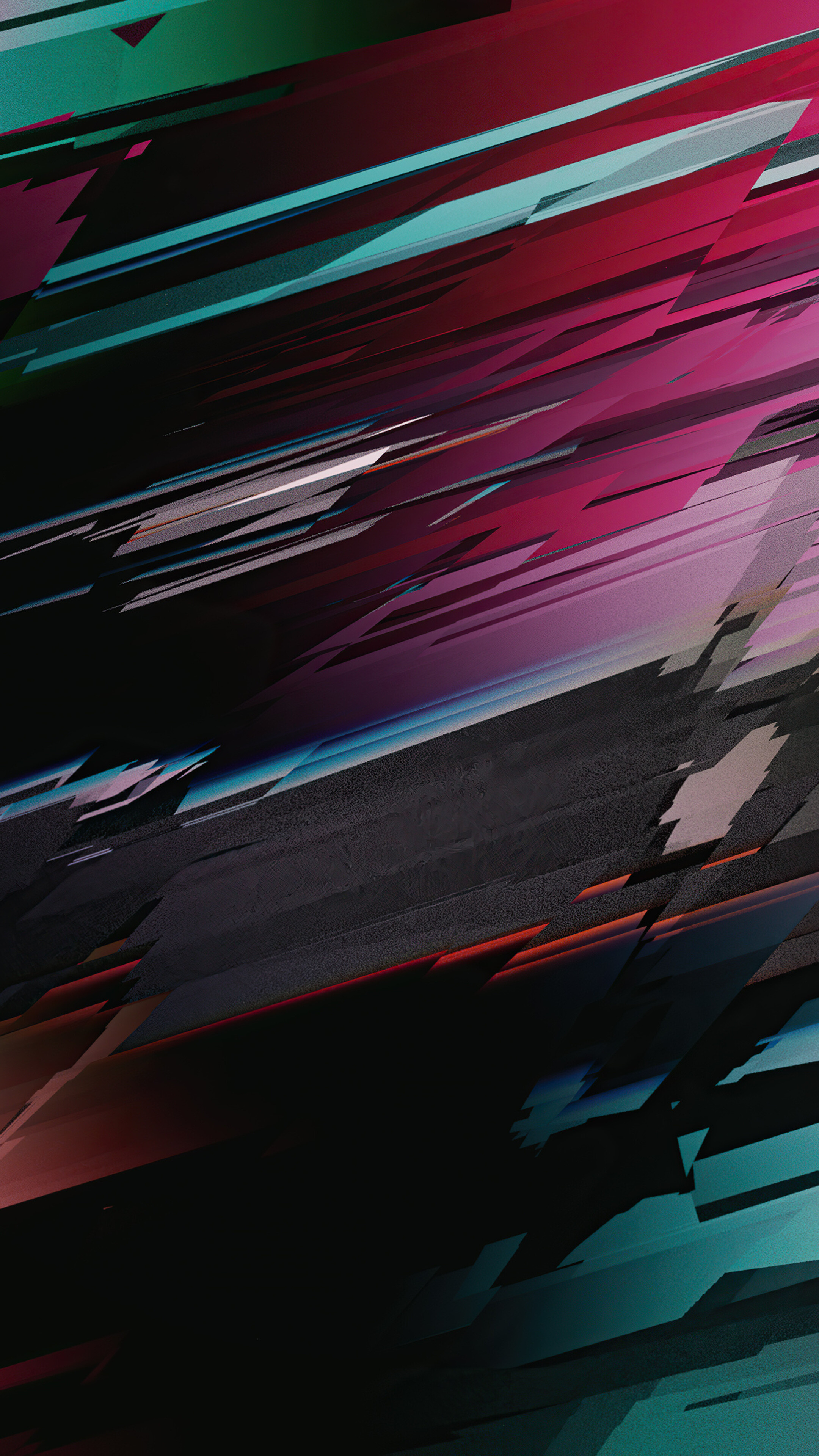 3D glitch abstraction, Sony Xperia X, HD 4K wallpapers, Digital distortions, 2160x3840 4K Phone