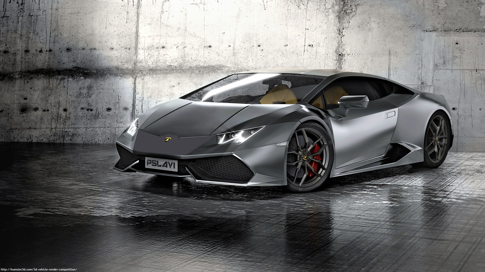 3D Slave Popovski, Lamborghini Huracan Wallpaper, 1920x1080 Full HD Desktop