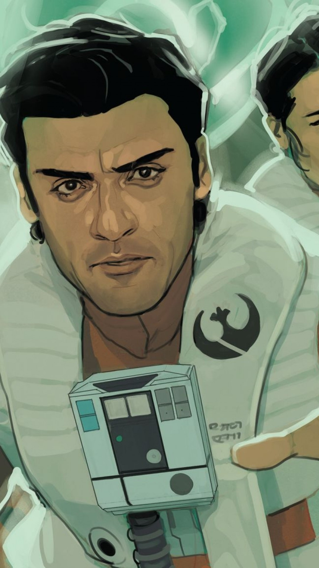 Poe Dameron, Star Wars artwork, iPhone wallpapers, Sony Xperia HTC, 1080x1920 Full HD Phone