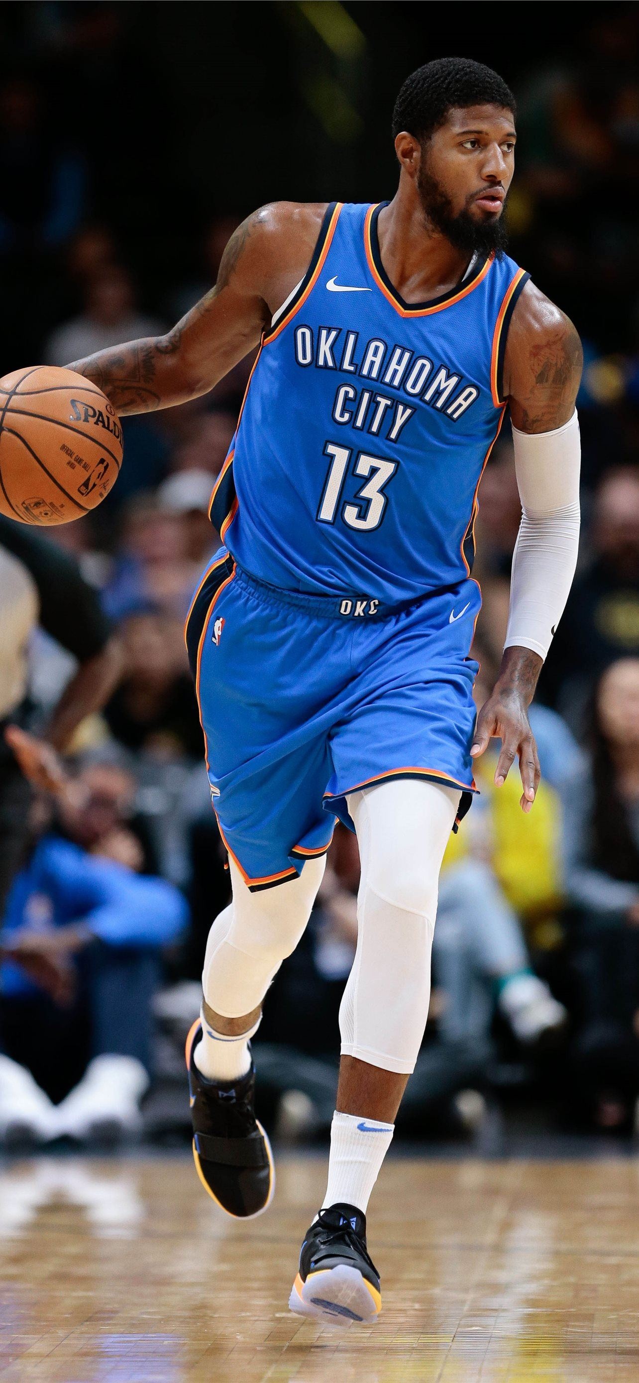 Paul George, OKC Thunder wallpapers, iPhone customization, Fan appreciation, 1290x2780 HD Phone