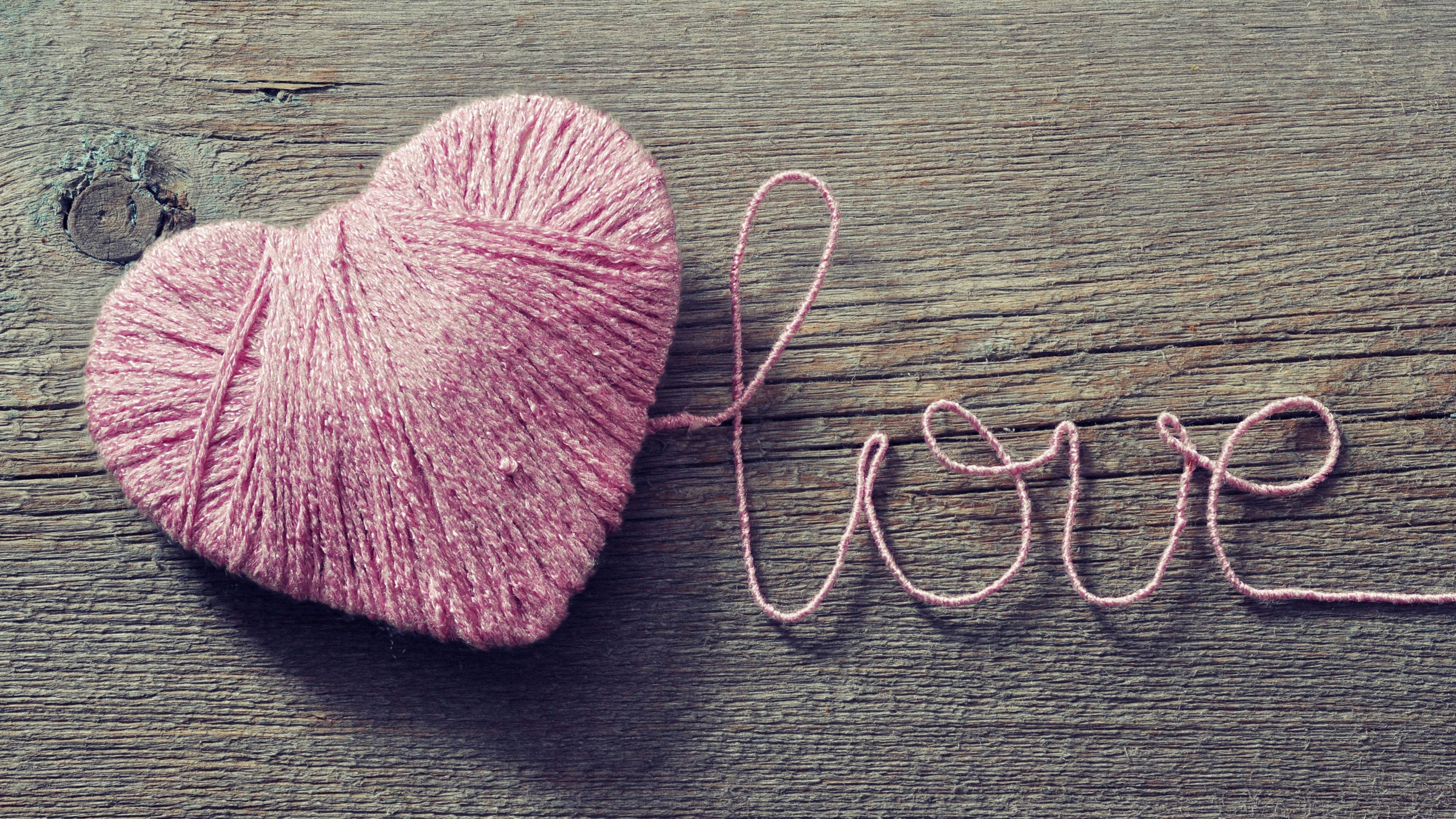 Heart, Cute Pink Wallpaper, 3840x2160 4K Desktop