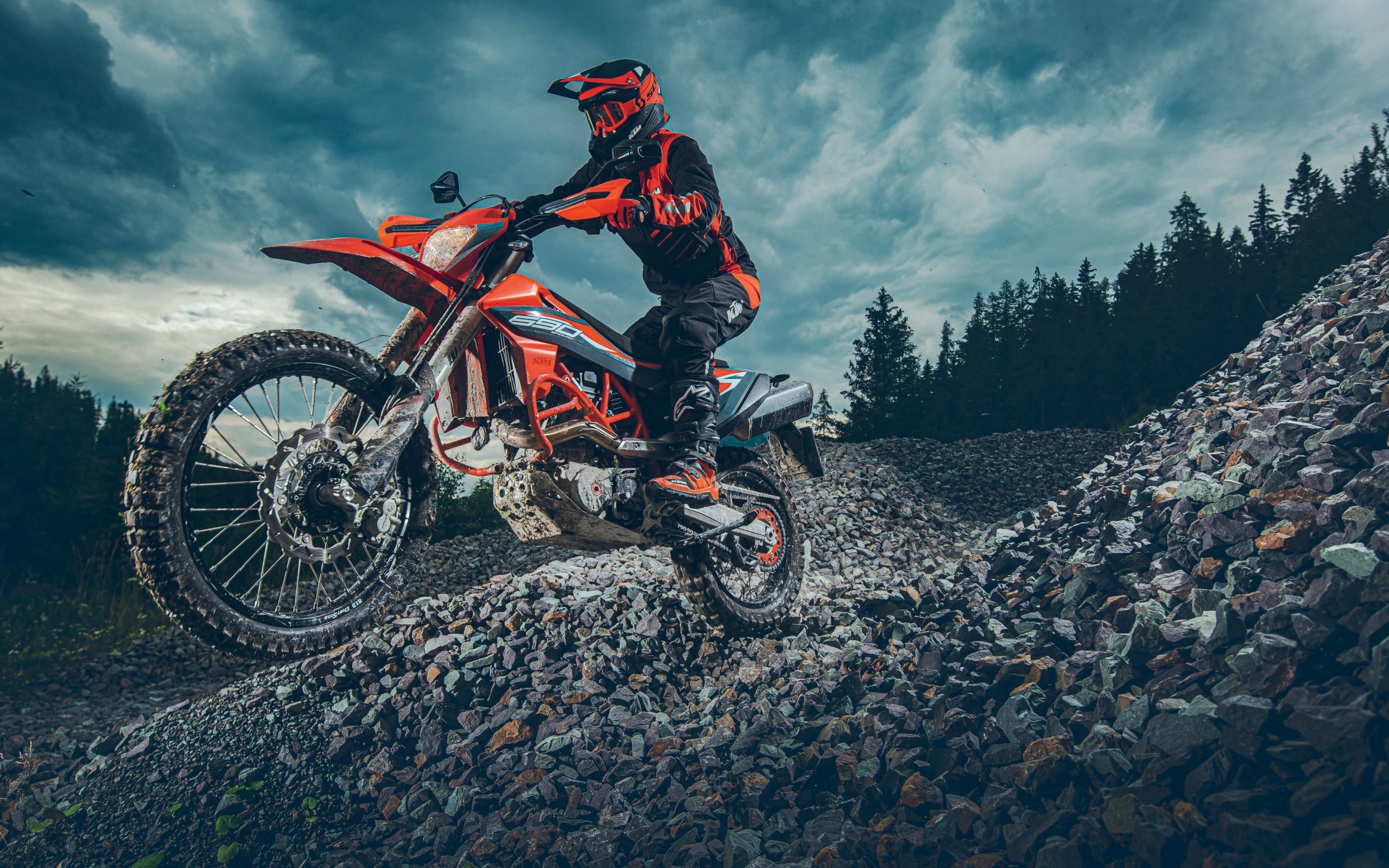 KTM 690 ENDURO, 4K wallpaper, Adventure motorcycles, Off-roading, 2880x1800 HD Desktop