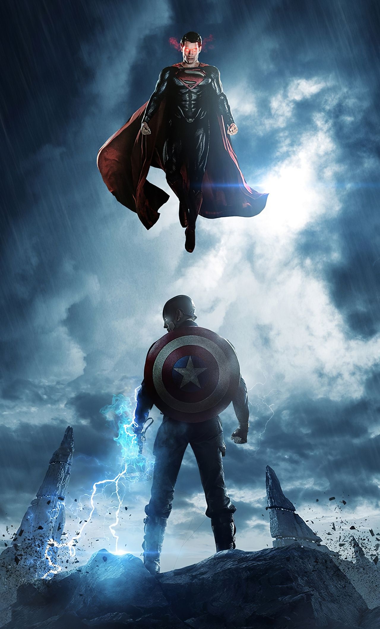 Captain America, Henry Cavill (Superman) Wallpaper, 1280x2120 HD Phone