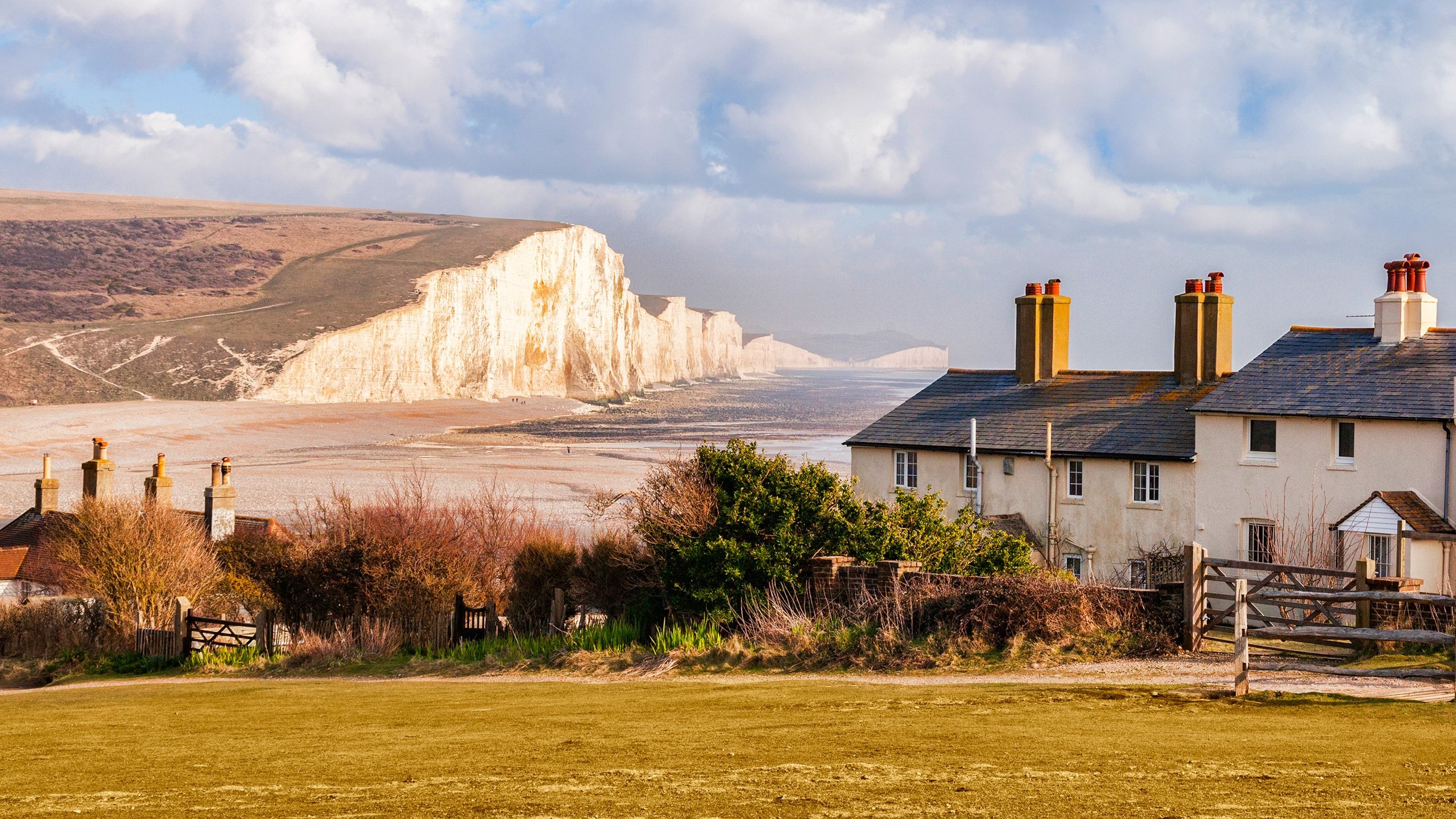 White Cliffs of Dover, Velk Britnie, Londn, Cestovn, 2560x1440 HD Desktop