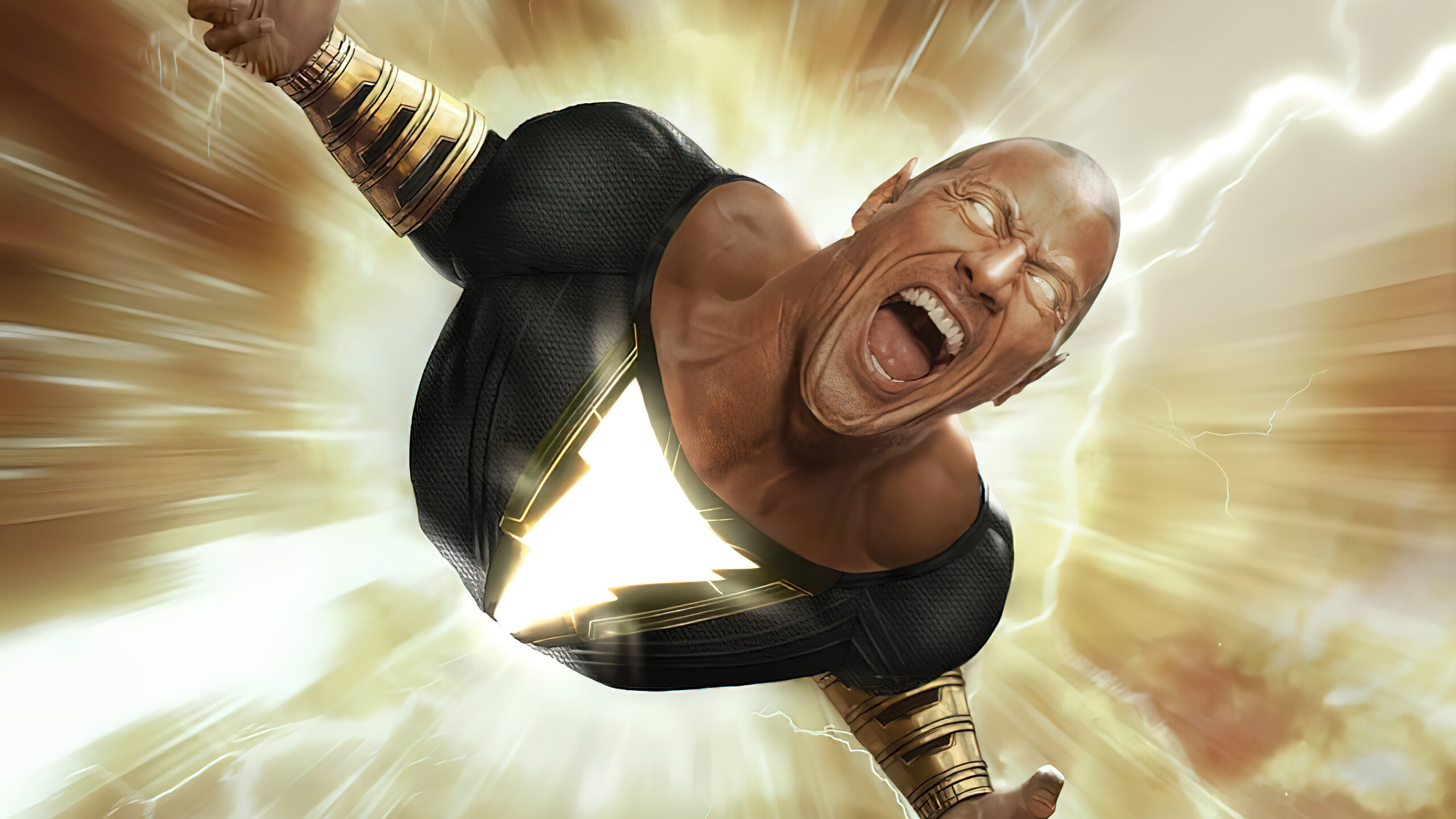 Black Adam, Dwayne Johnson, Movie poster, Stunning visuals, 2560x1440 HD Desktop