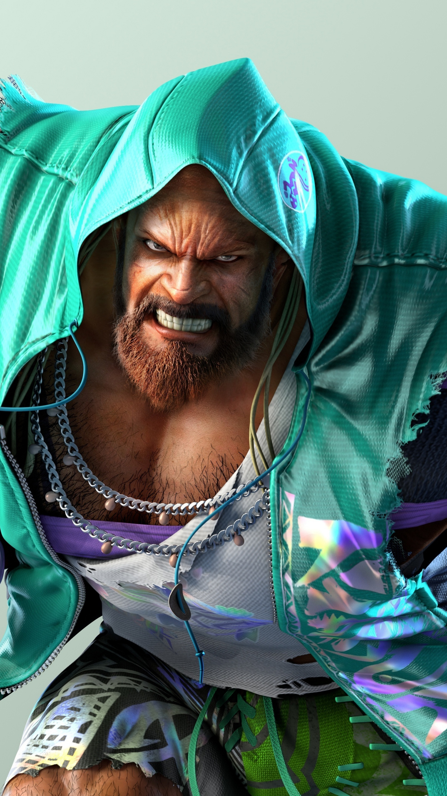 Craig Marduk, Tekken 7, teal hooded vest, HD Phone wallpaper