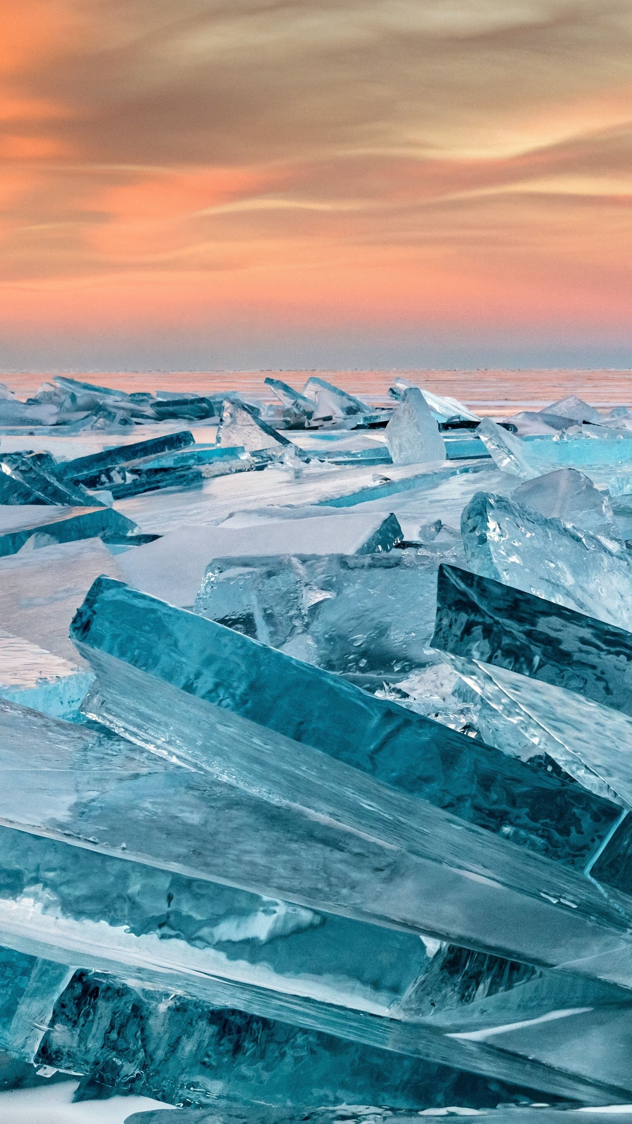 Glacier, Broken icebergs, Arctic landscape, Stunning vistas, 2160x3840 4K Phone