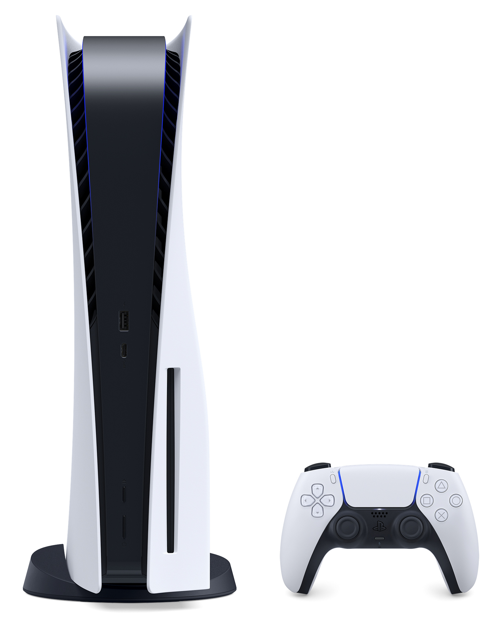 PlayStation 5 console, DualSense wireless controller, White product backdrop, HD Phone wallpaper