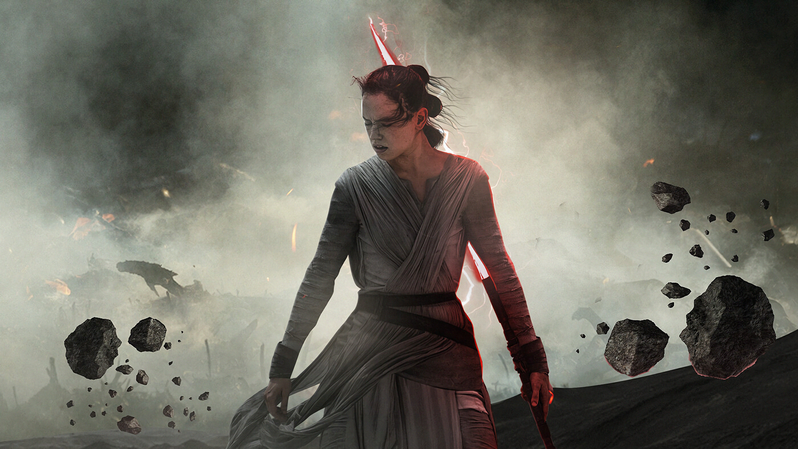 Rey, Dark, Rise of Skywalker, Movies, 2560x1440 HD Desktop