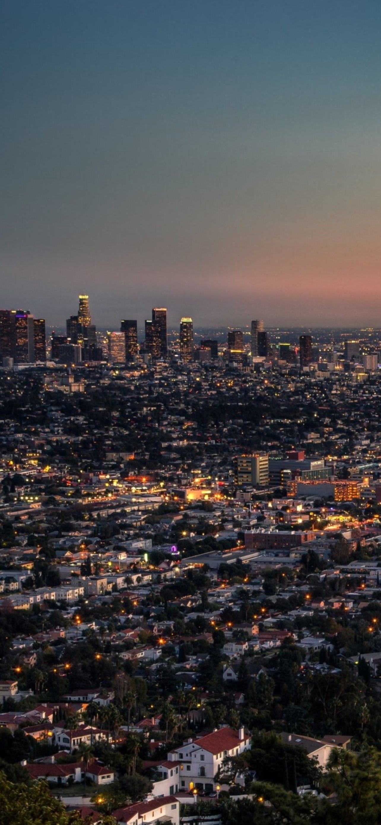 Los Angeles Skyline, 4K wallpapers, LA vibes, Free download, 1290x2780 HD Phone