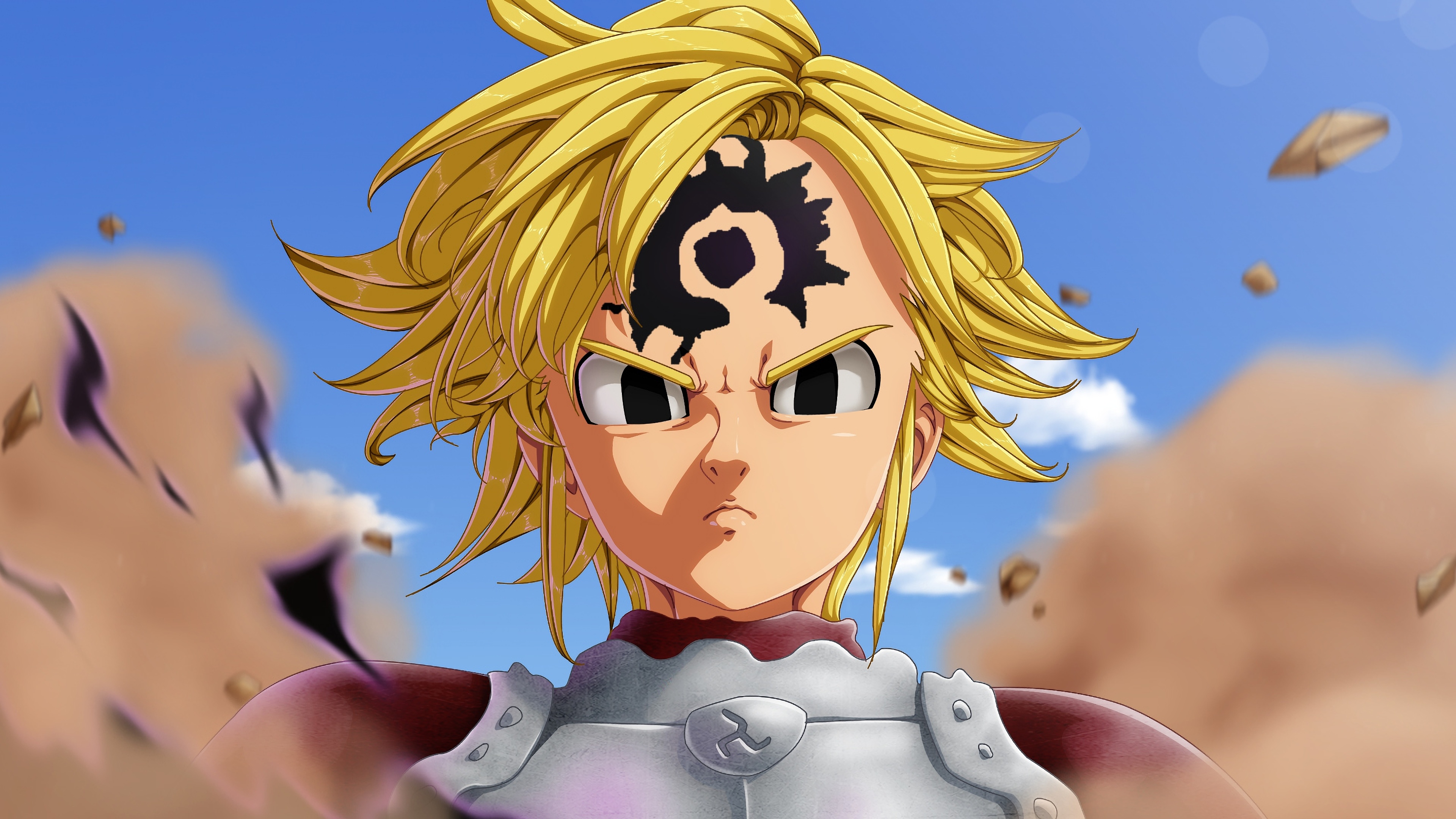 Meliodas, Anime character, 3840x2160 4K Desktop