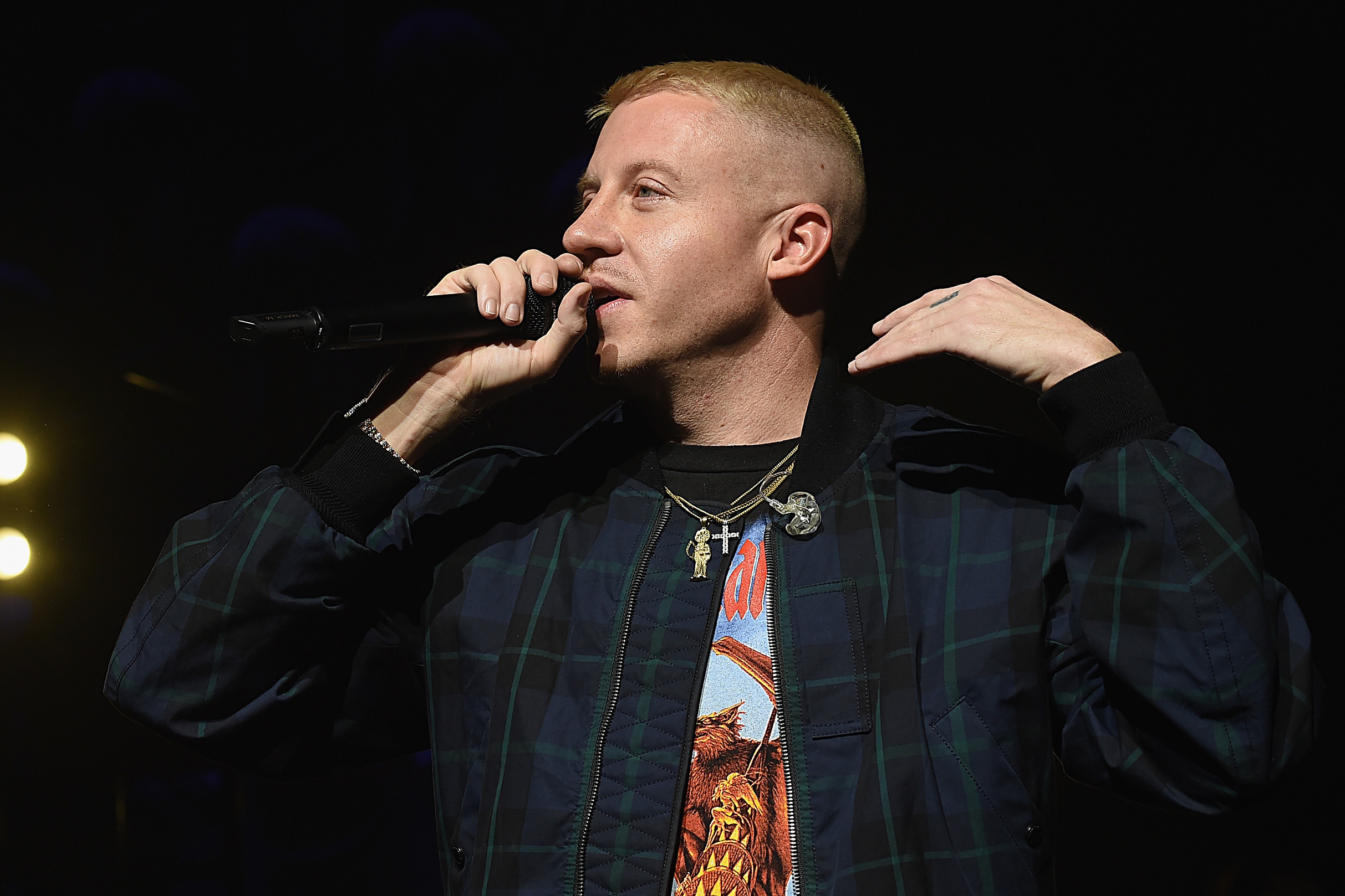 Macklemore haircut, New hairstyle, Celebrity fashion, Style transformation, 2430x1620 HD Desktop