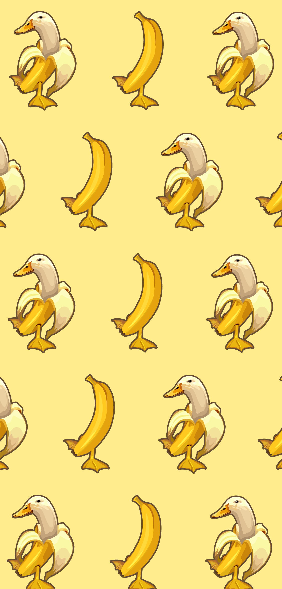 Banana duck, Ducks Wallpaper, 1130x2350 HD Phone