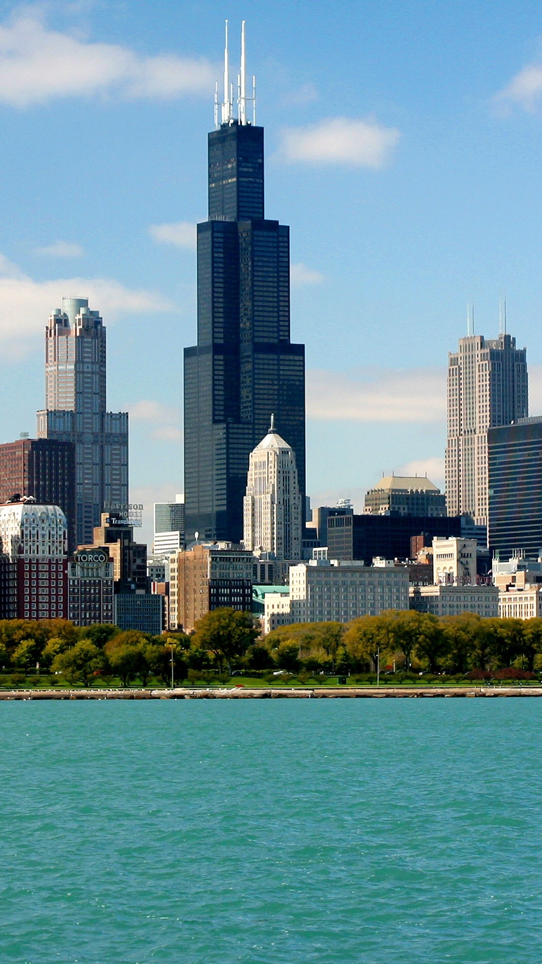 Lake Michigan, Iconic city skyline, Reflection of lights, Urban beauty, 1080x1920 Full HD Phone