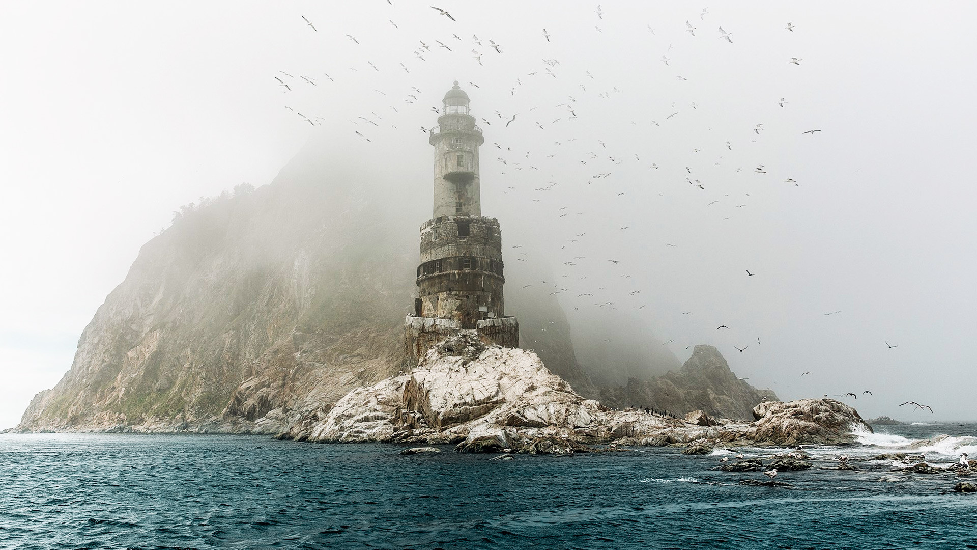 Okhotsk Sea picturesque spots, Sakhalin Island's allure, Russia's natural wonder, Eye-catching photos, 1920x1080 Full HD Desktop