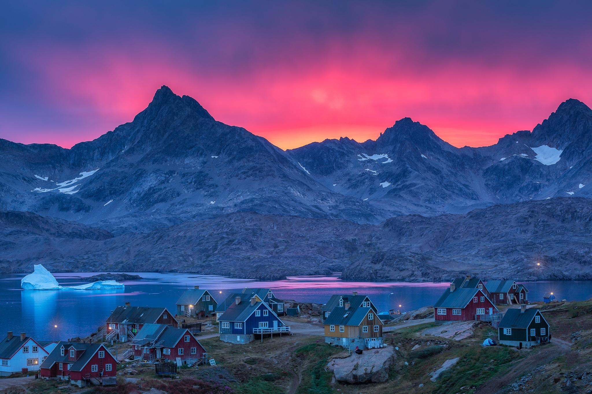 Greenland sunset, Scenic lake, Free pictures, Phone background, 2050x1370 HD Desktop