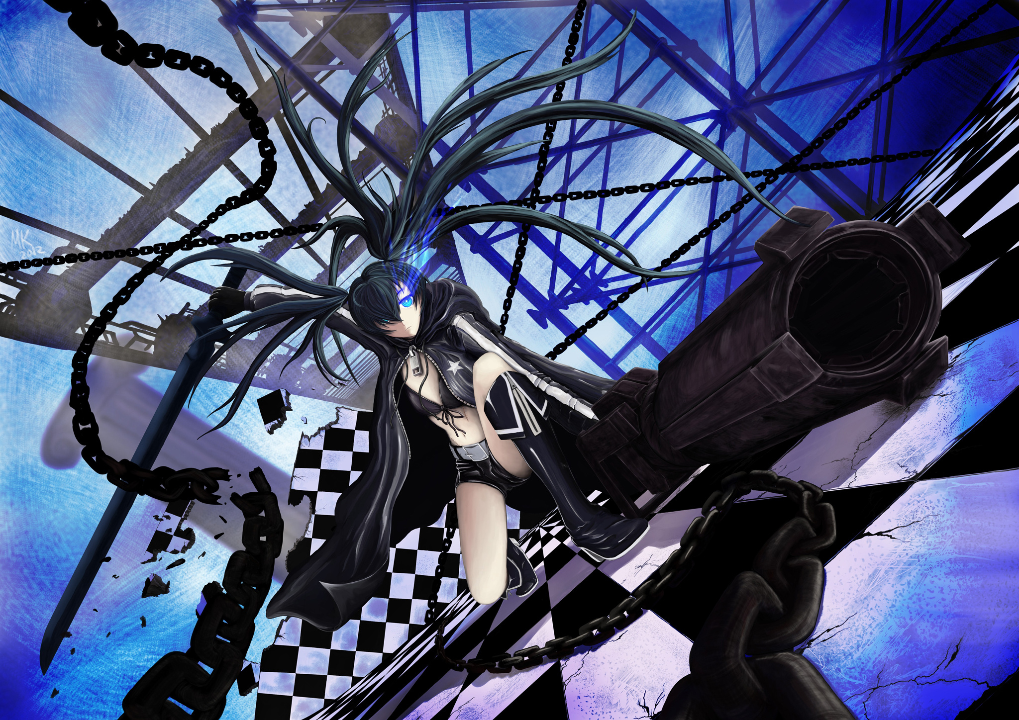 Black Rock Shooter, Unique wallpaper design, Captivating visuals, Background imagery, 2050x1450 HD Desktop