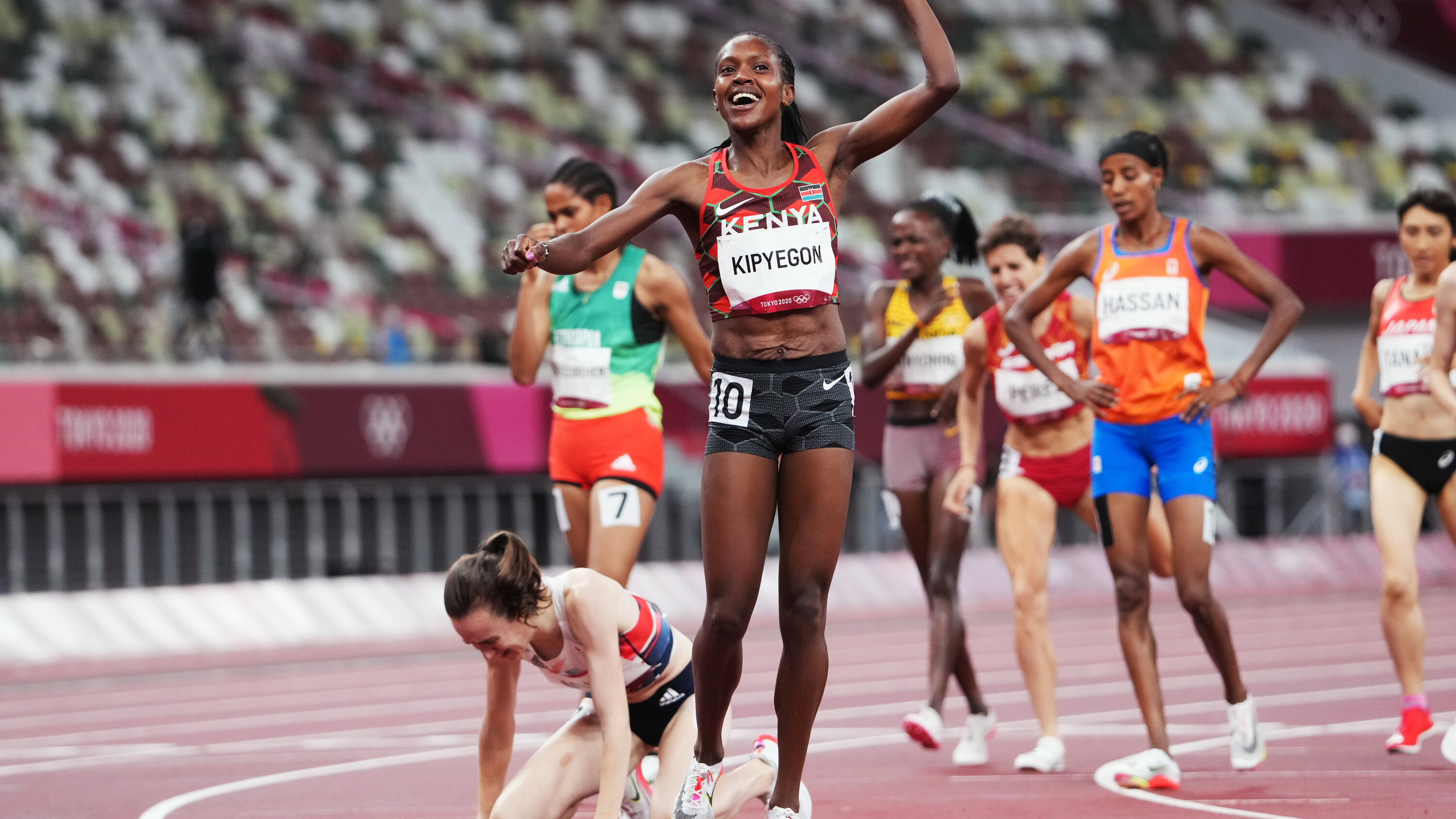 Tokyo 2020 Olympics, Faith Kipyegon Wallpaper, 3000x1690 HD Desktop