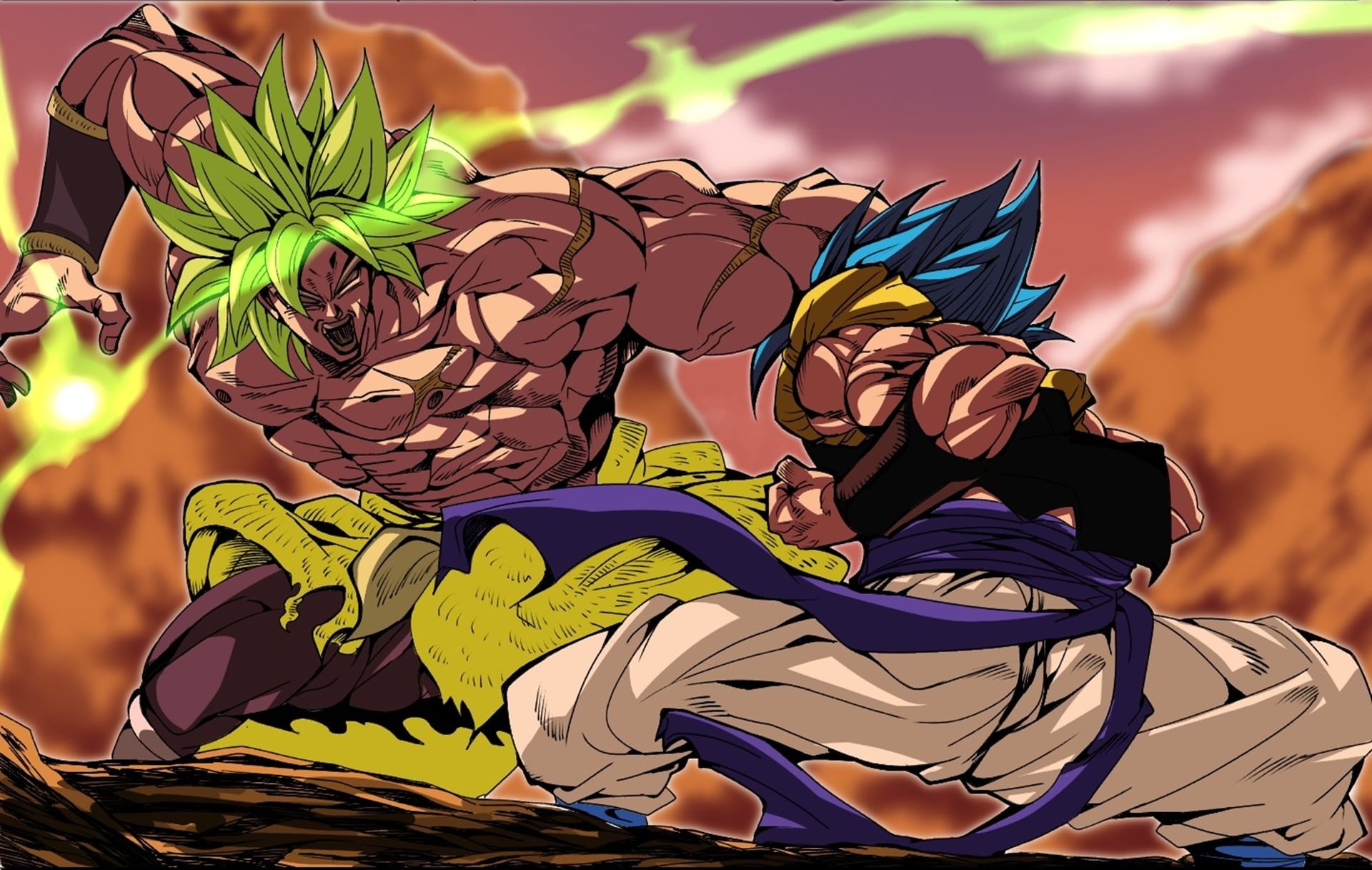 Super Saiyan Full Power Broly, Super Saiyan Blue Gogeta, Dragon Ball Super: Broly, HD Desktop wallpaper