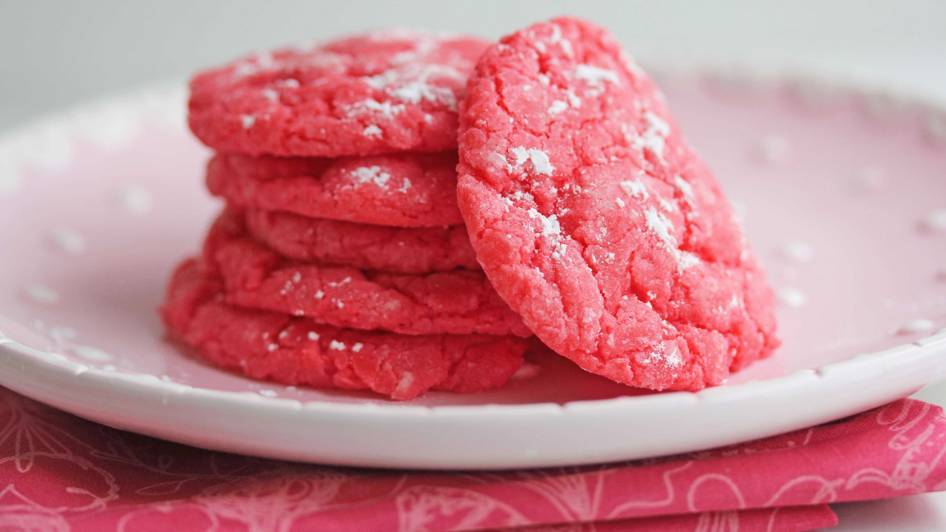 Wallpaper cookies, Pink food, 3840x2160 4K Desktop