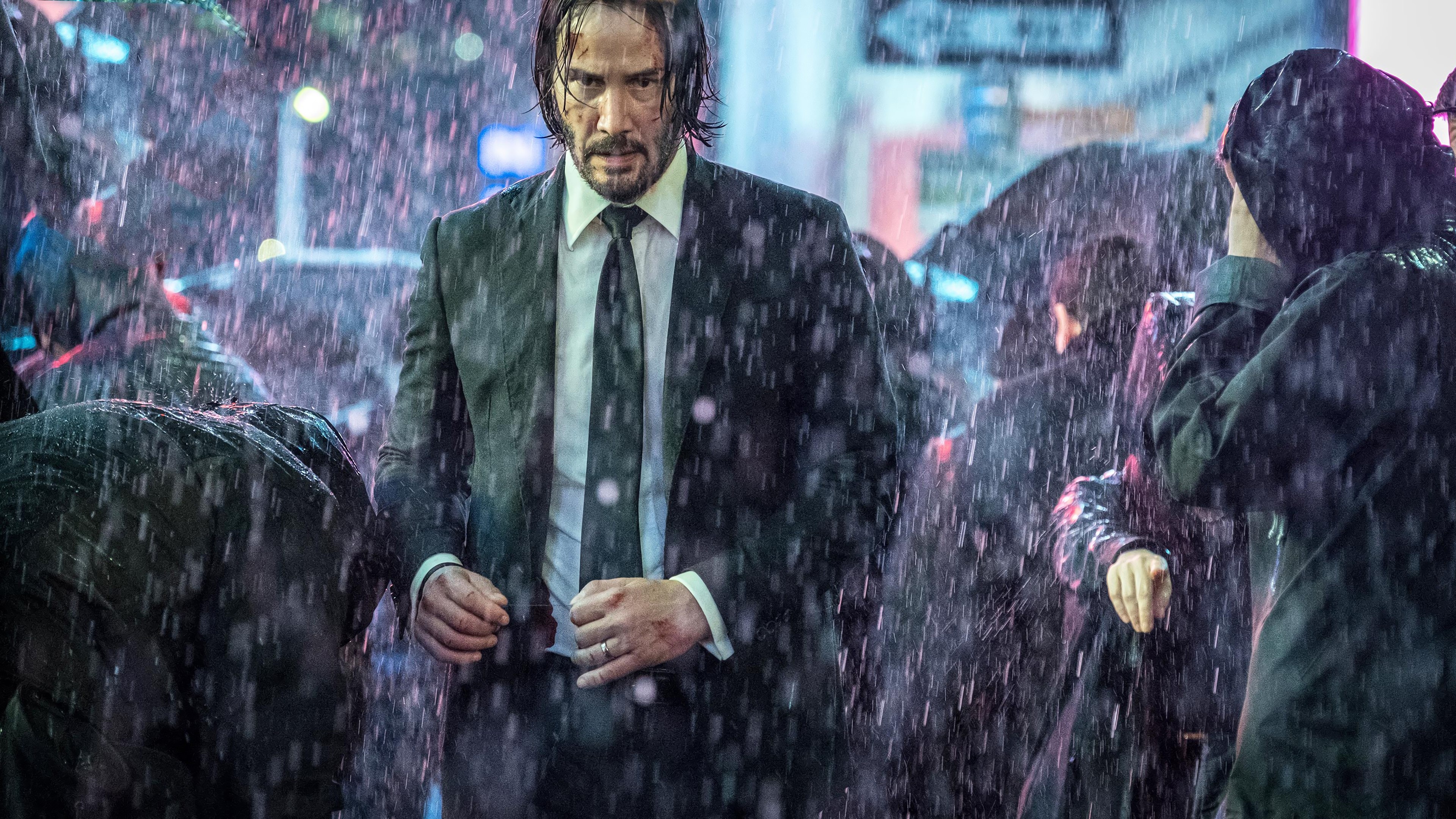 John Wick 3, Keanu Reeves, 4K wallpaper, Action-packed thriller, 3840x2160 4K Desktop