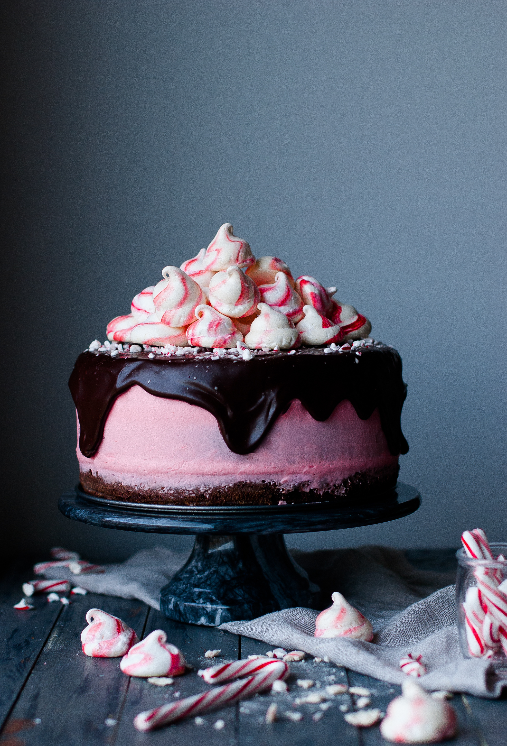 Chocolate peppermint cake, Decadent holiday dessert, Festive indulgence, Rich and sweet, 1980x2910 HD Phone