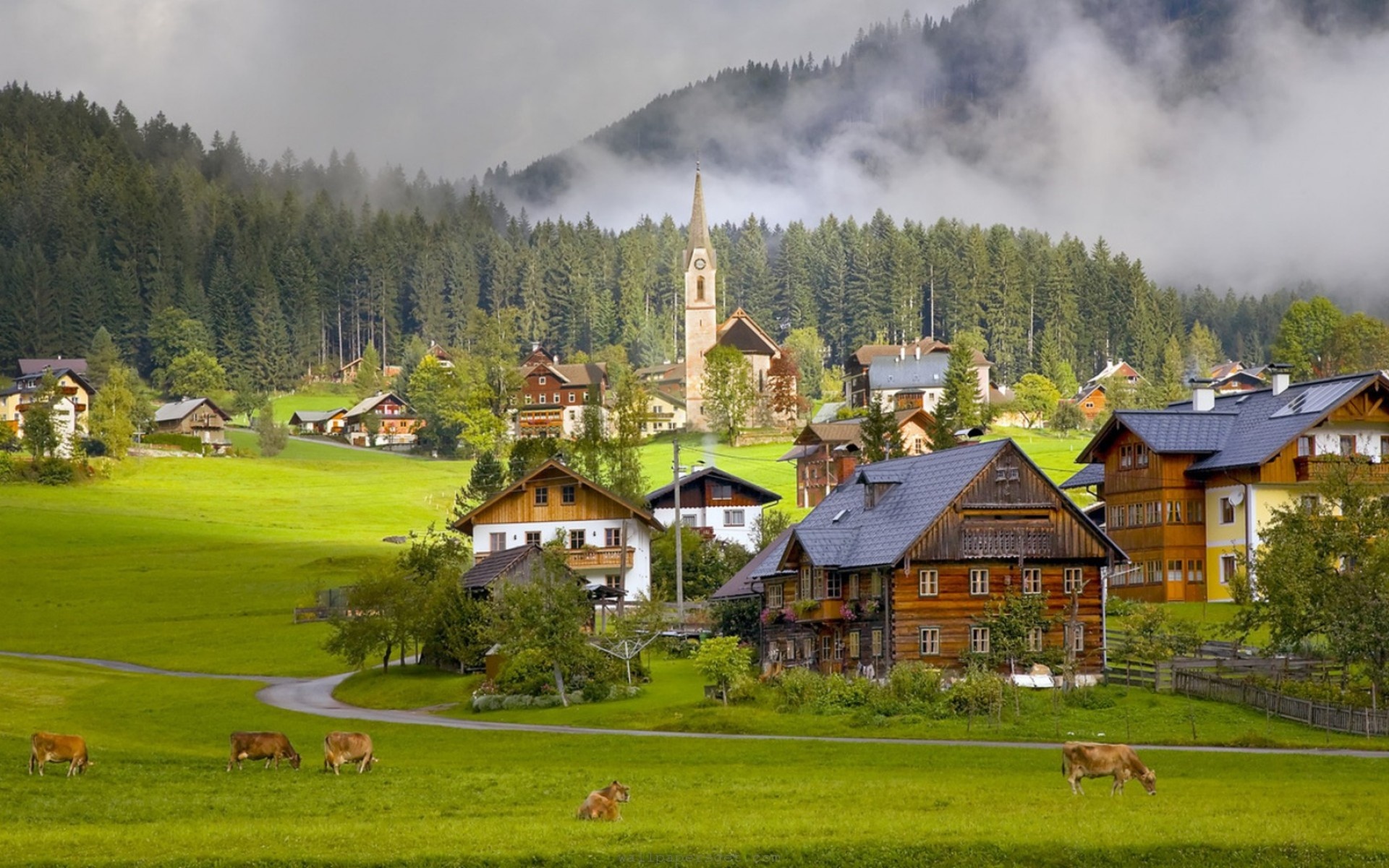 Village 4K wallpapers, Scenic beauty, Tranquil atmosphere, idyllic surroundings, 1920x1200 HD Desktop